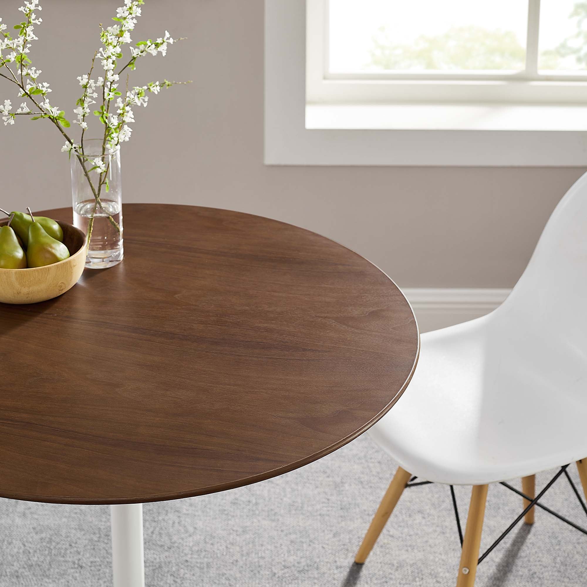 Lippa 36" Round Walnut Dining Table