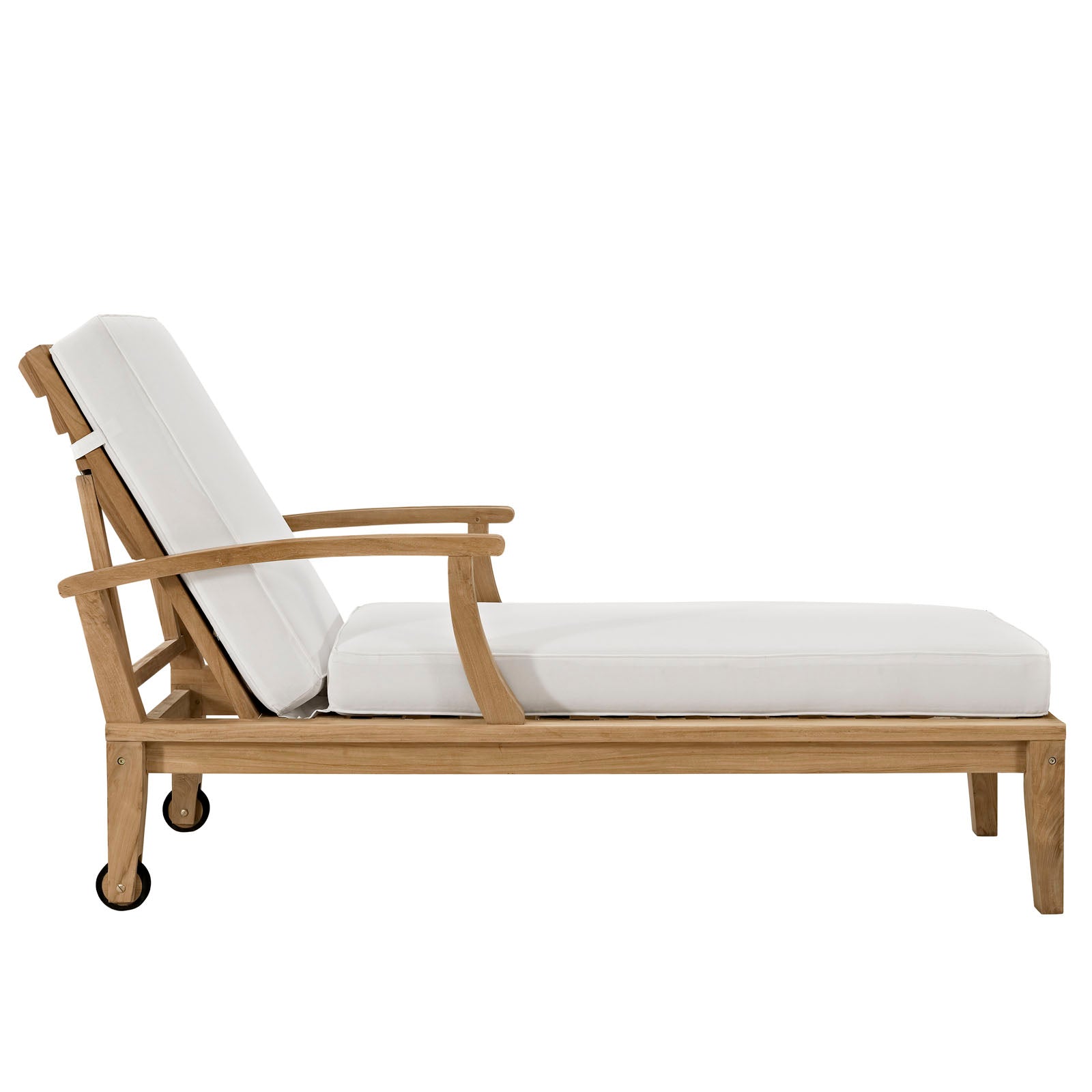 Marina Outdoor Patio Teak Single Chaise