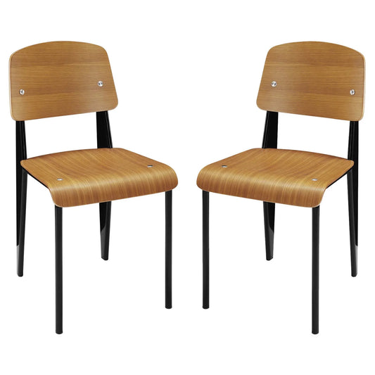 Cabin Walnut Dining Side Chair Set of 2
