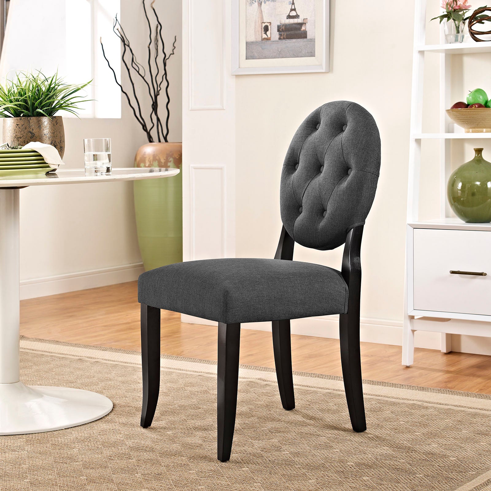 Button Dining Side Chair