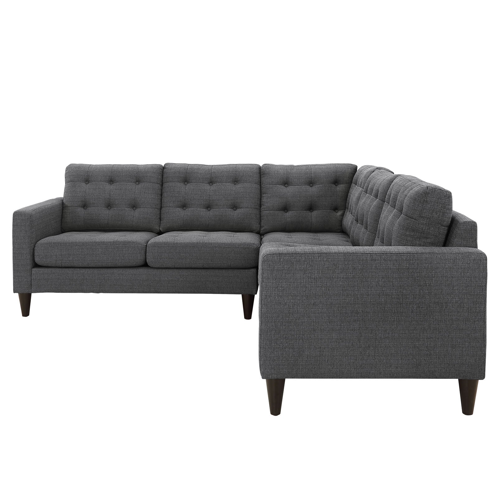 Empress 3 Piece Upholstered Fabric Sectional Sofa Set