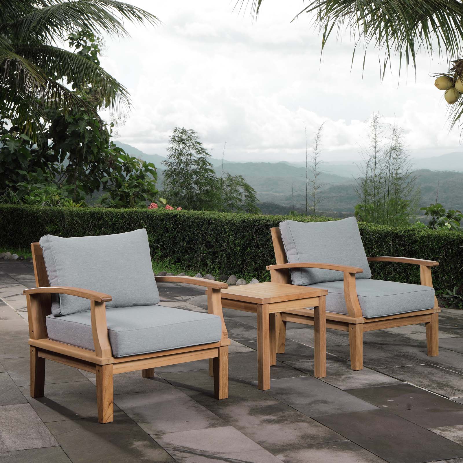 Marina 3 Piece Outdoor Patio Teak Set