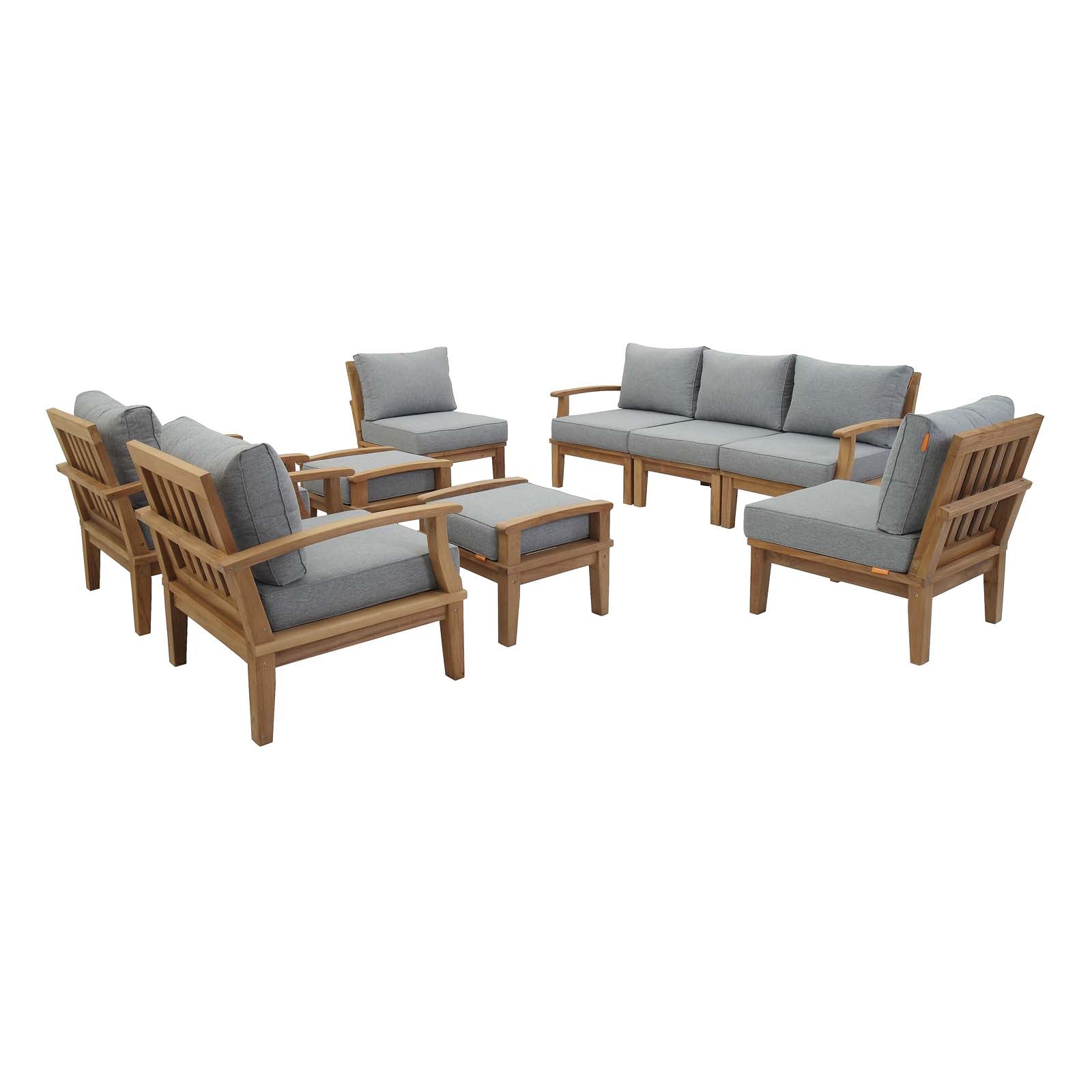 Marina 9 Piece Outdoor Patio Teak Set