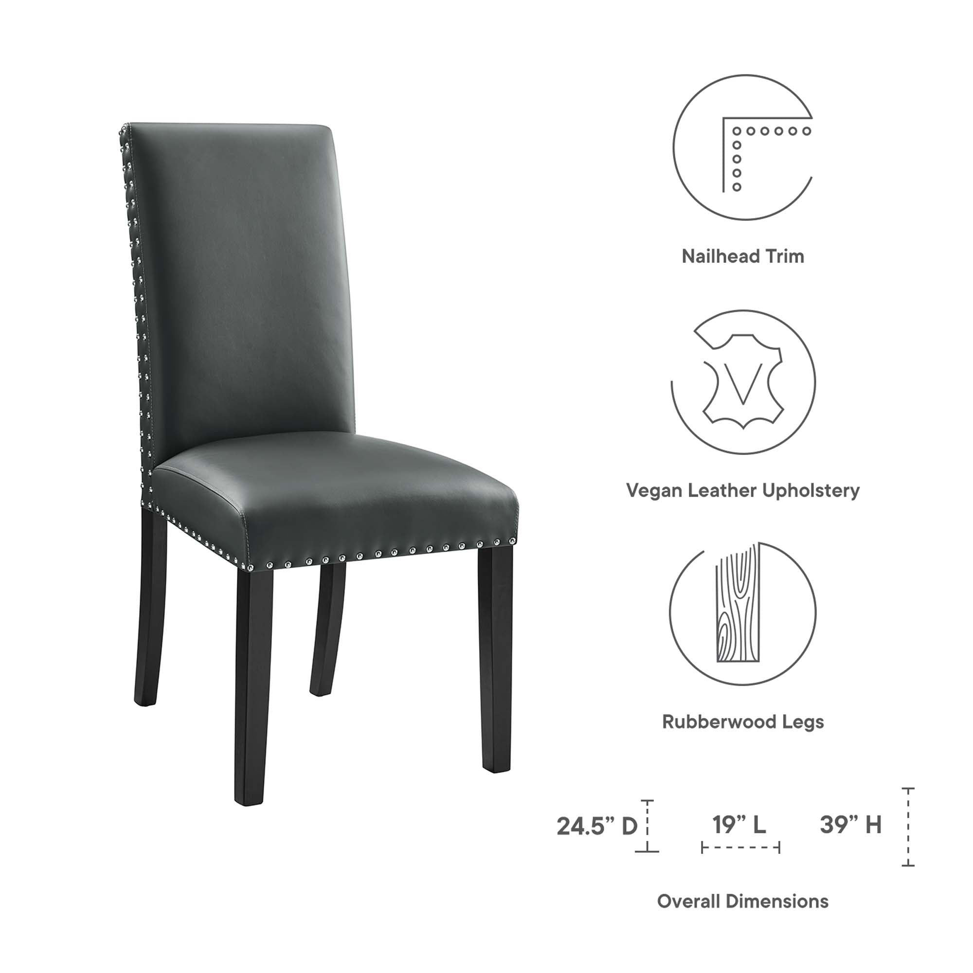 Parcel Dining Faux Leather Side Chair