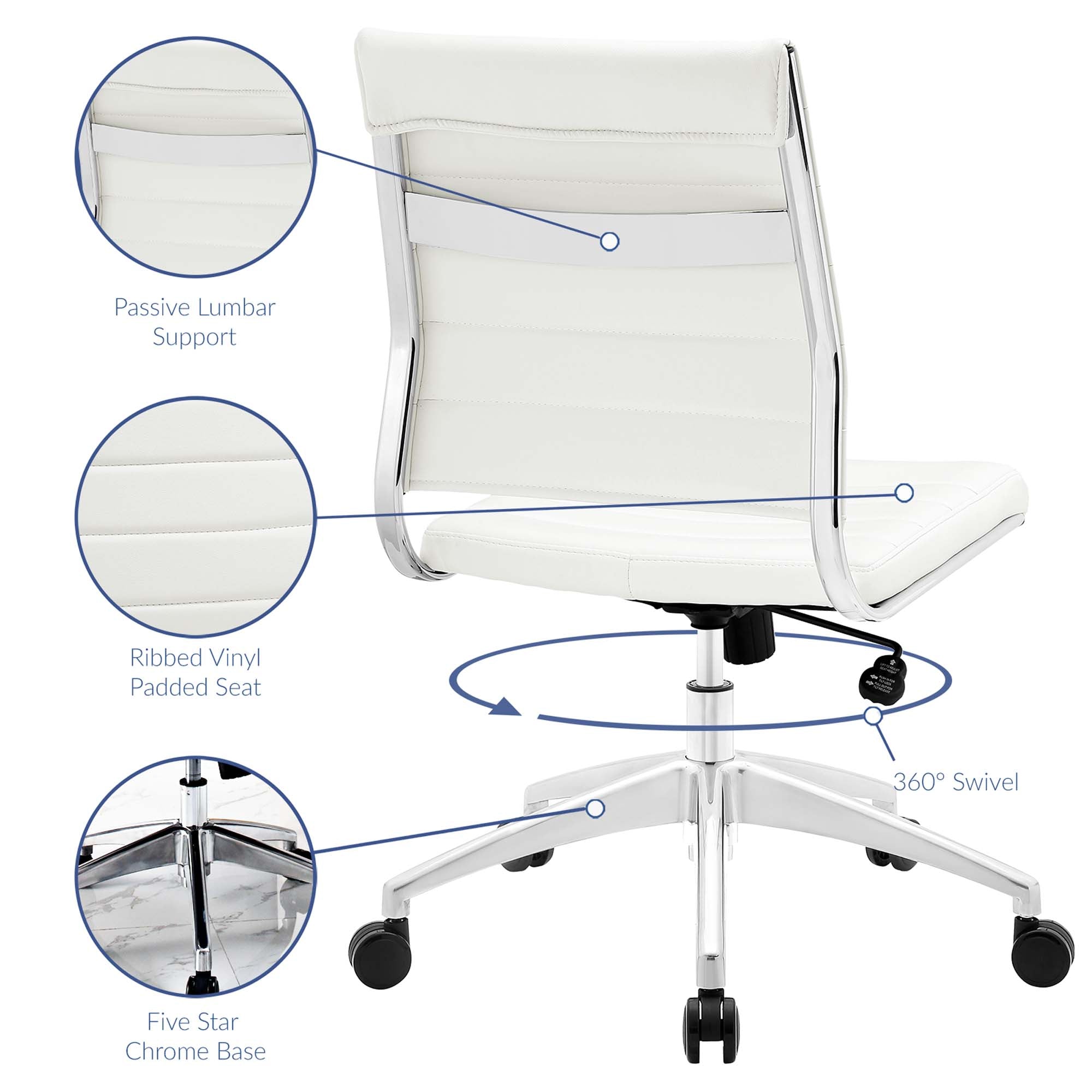 Jive Armless Mid Back Office Chair