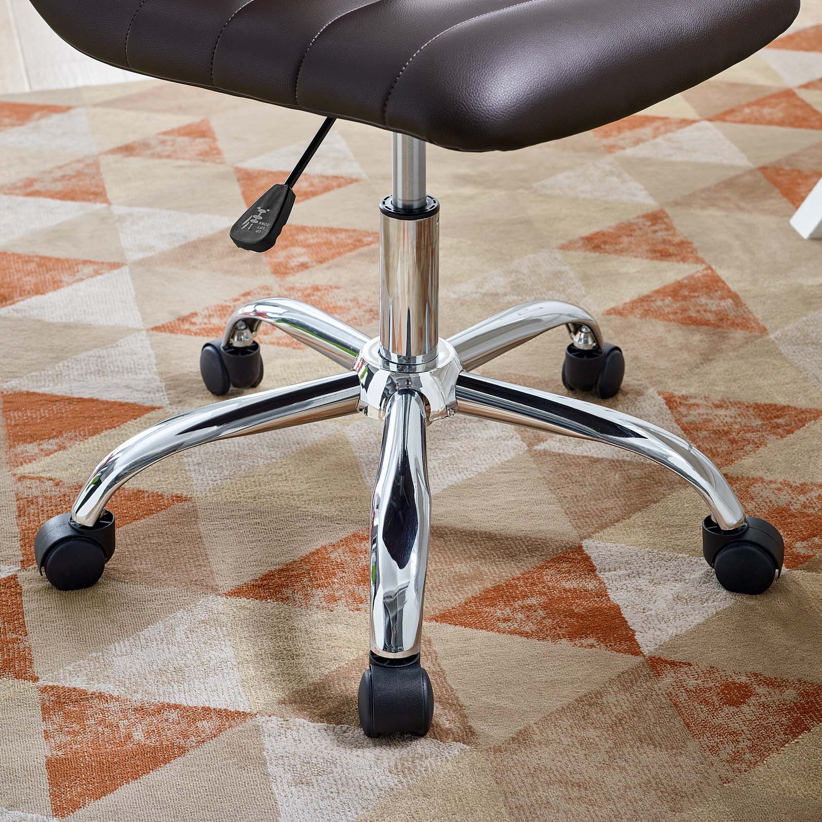 Ripple Armless Mid Back Vinyl Office Chair