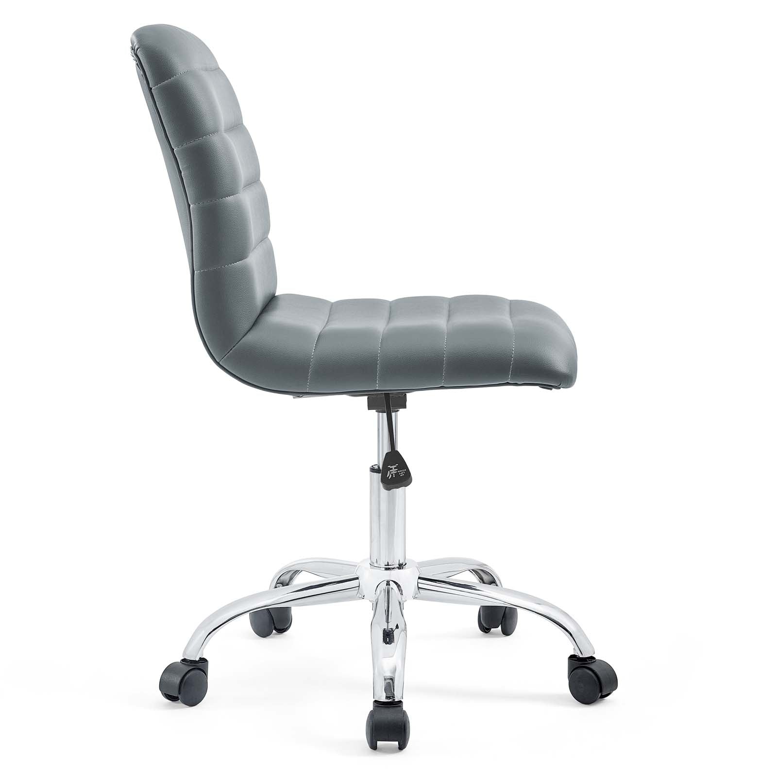 Ripple Armless Mid Back Vinyl Office Chair