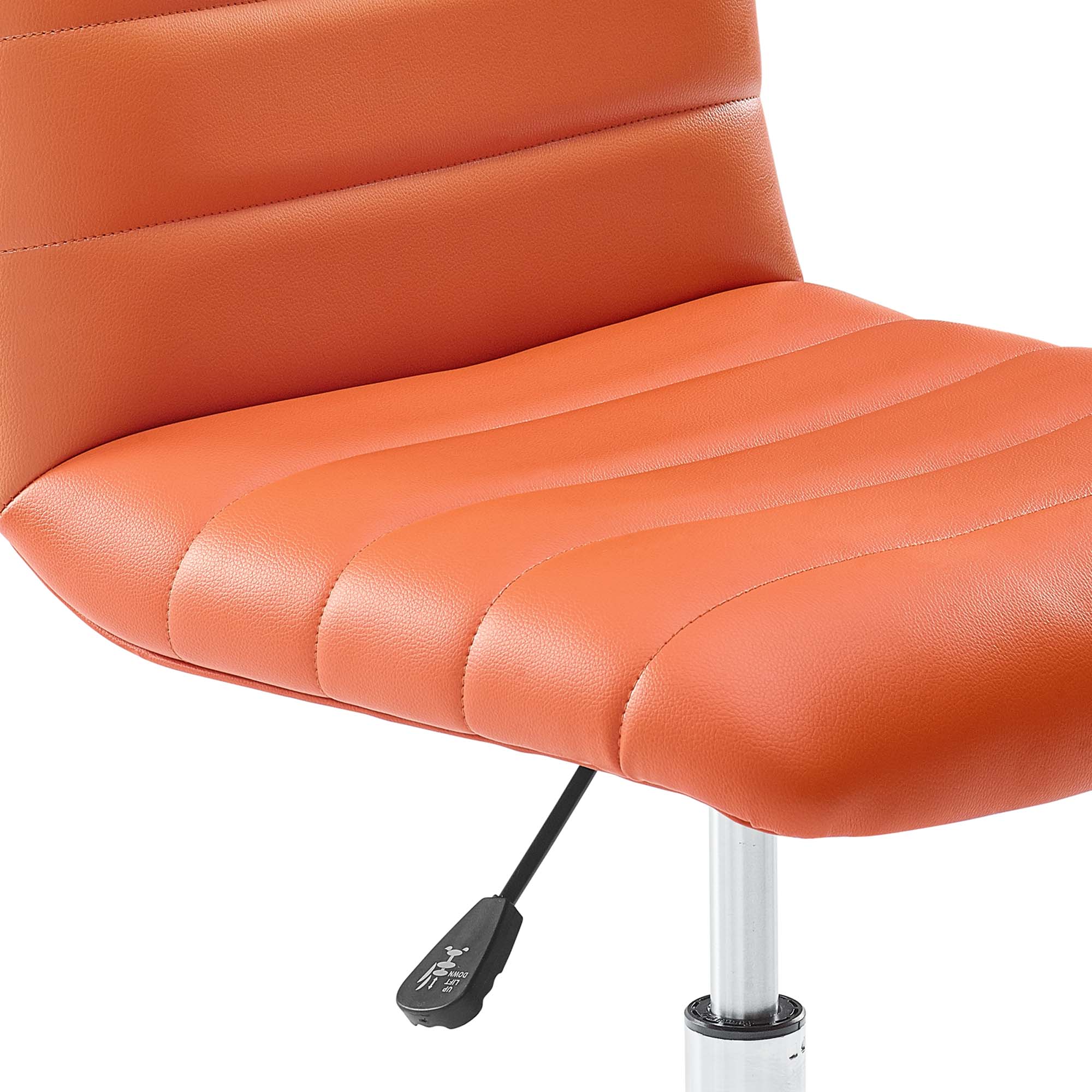 Ripple Armless Mid Back Vinyl Office Chair