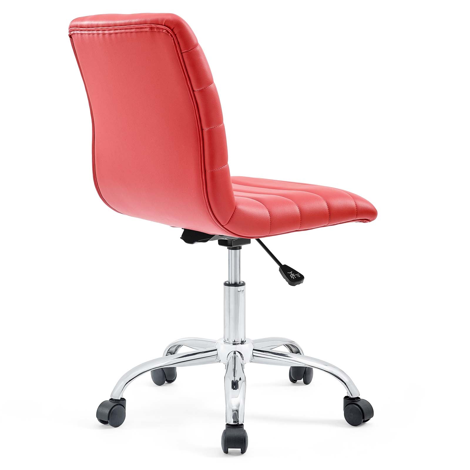 Ripple Armless Mid Back Vinyl Office Chair