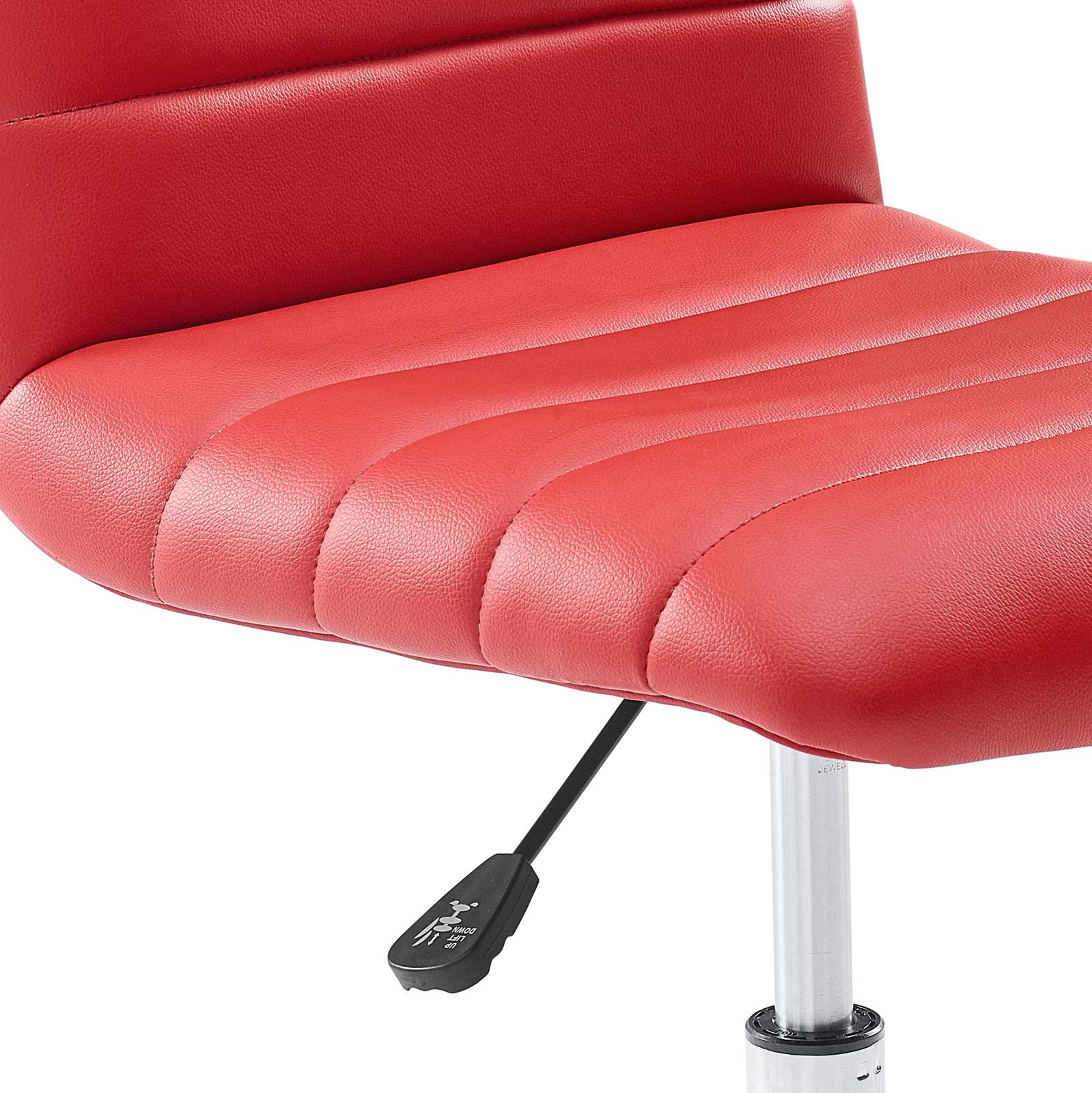 Ripple Armless Mid Back Vinyl Office Chair