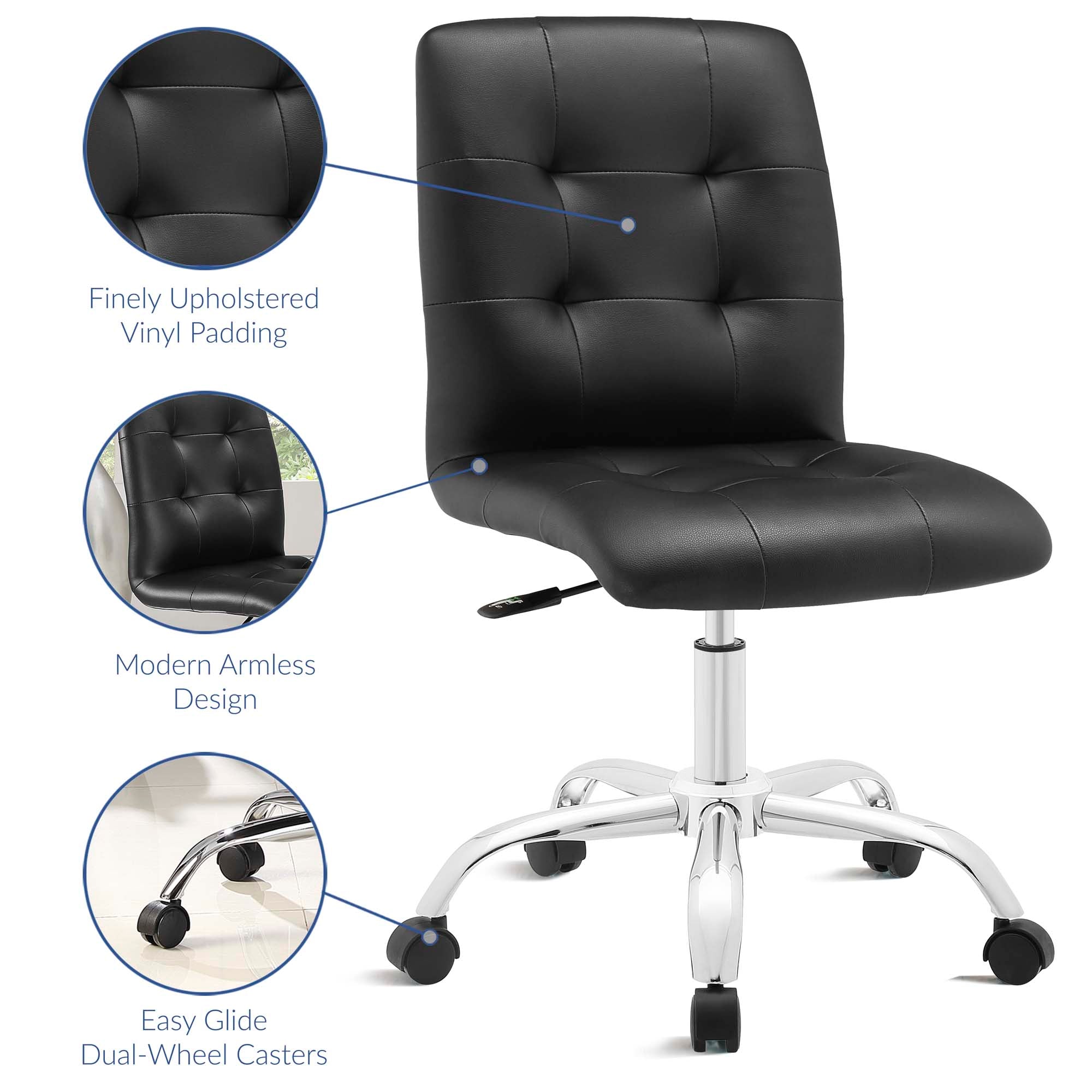 Prim Armless Mid Back Office Chair