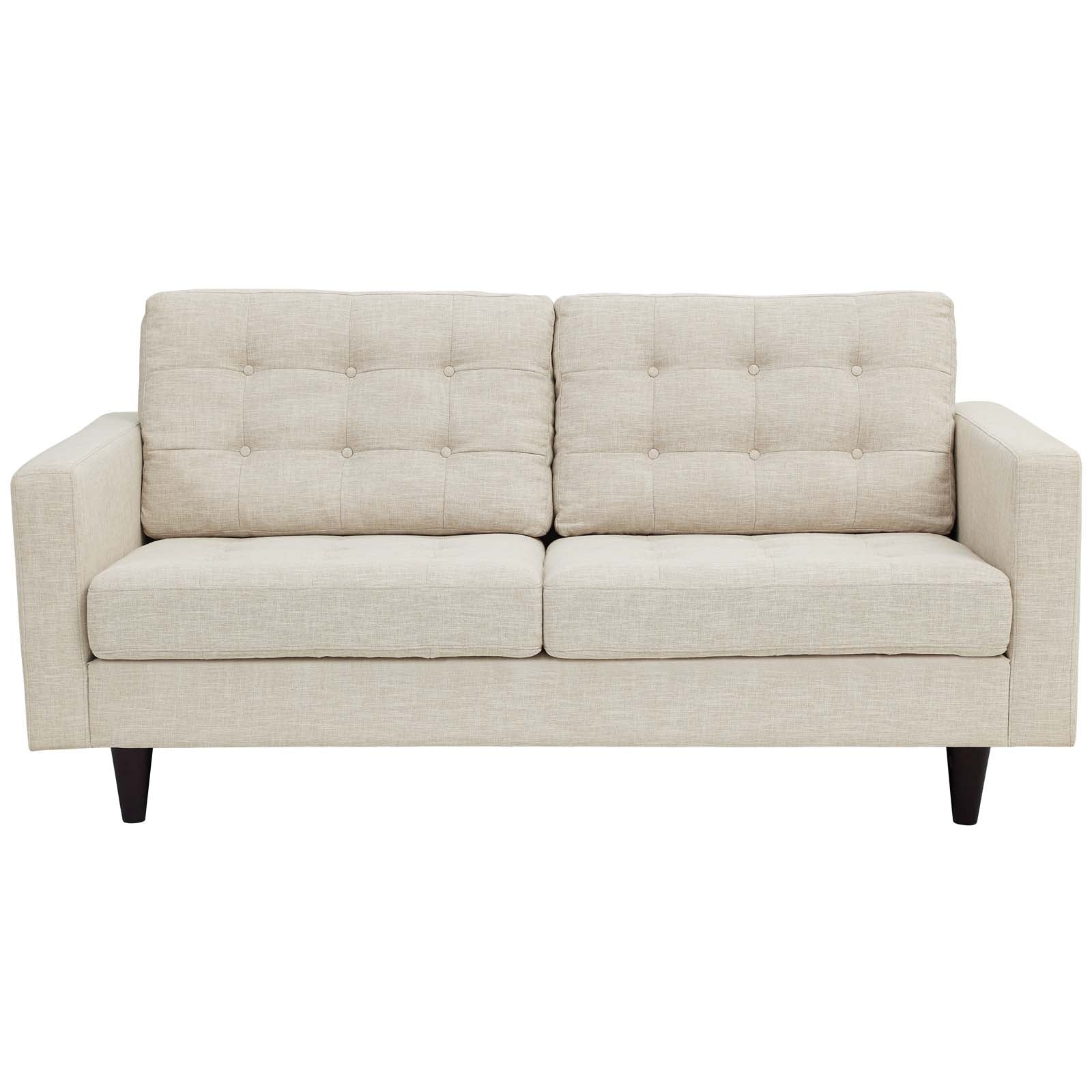 Empress Upholstered Fabric Loveseat