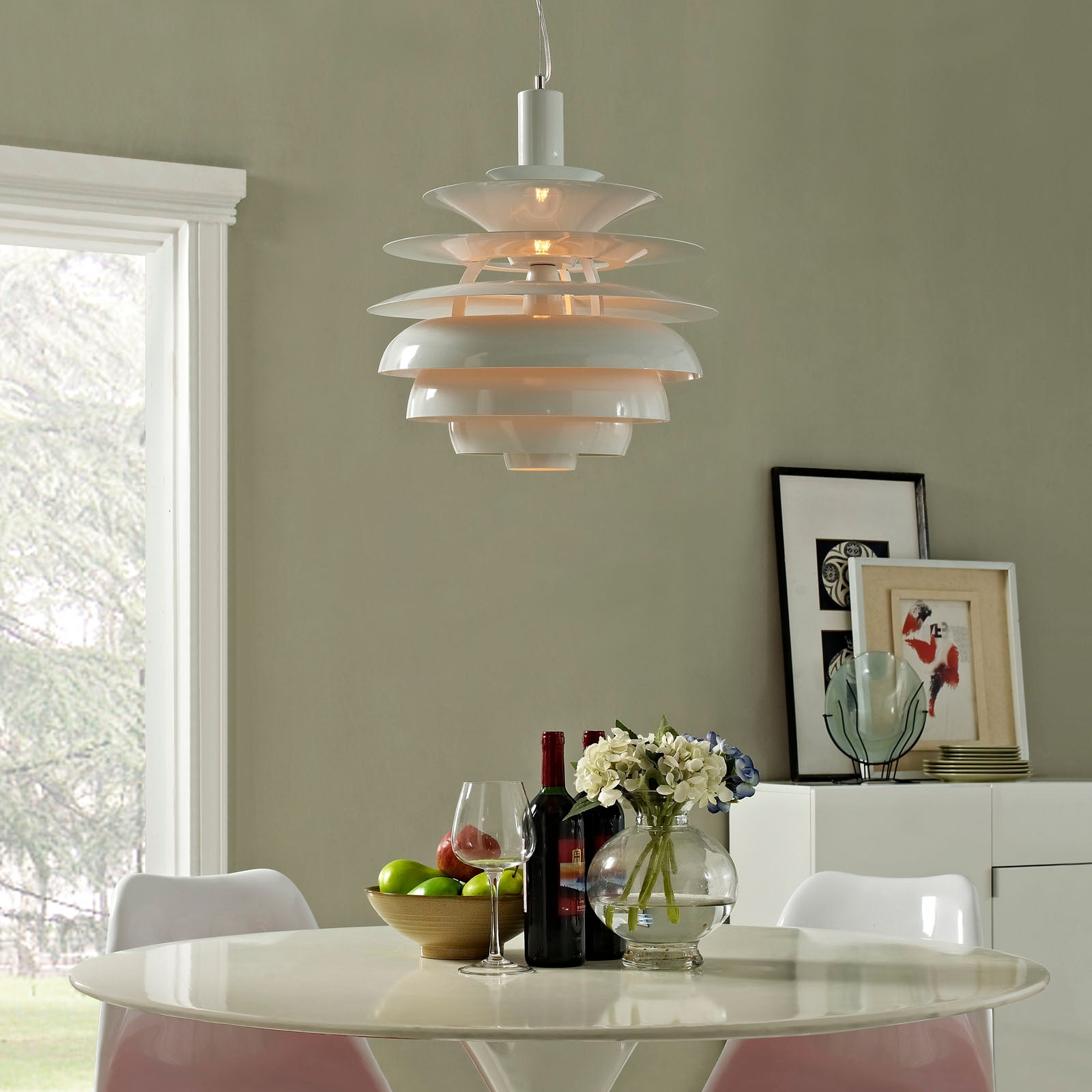 Rebound 17" Stainless Steel Chandelier