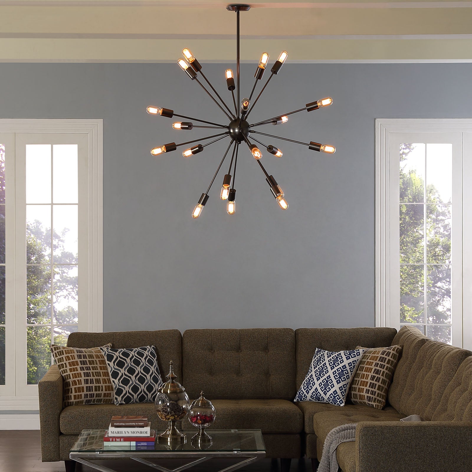 Beam Stainless Steel Chandelier