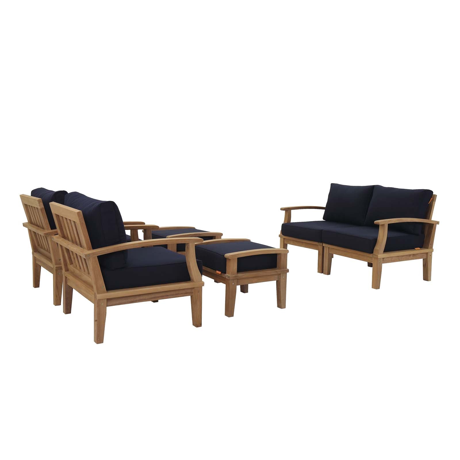 Marina 6 Piece Outdoor Patio Teak Set