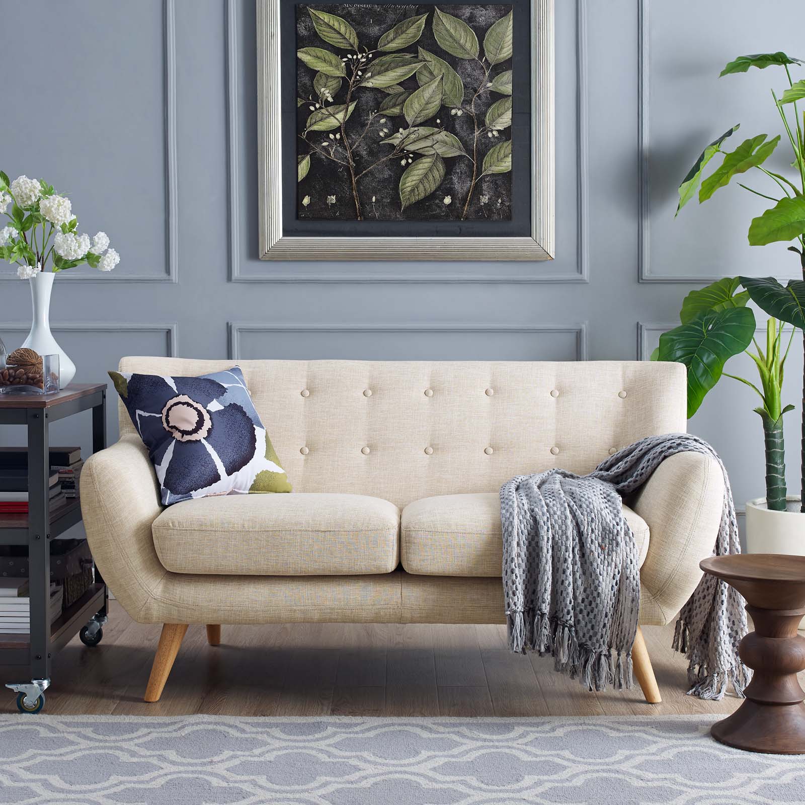 Remark Upholstered Fabric Loveseat