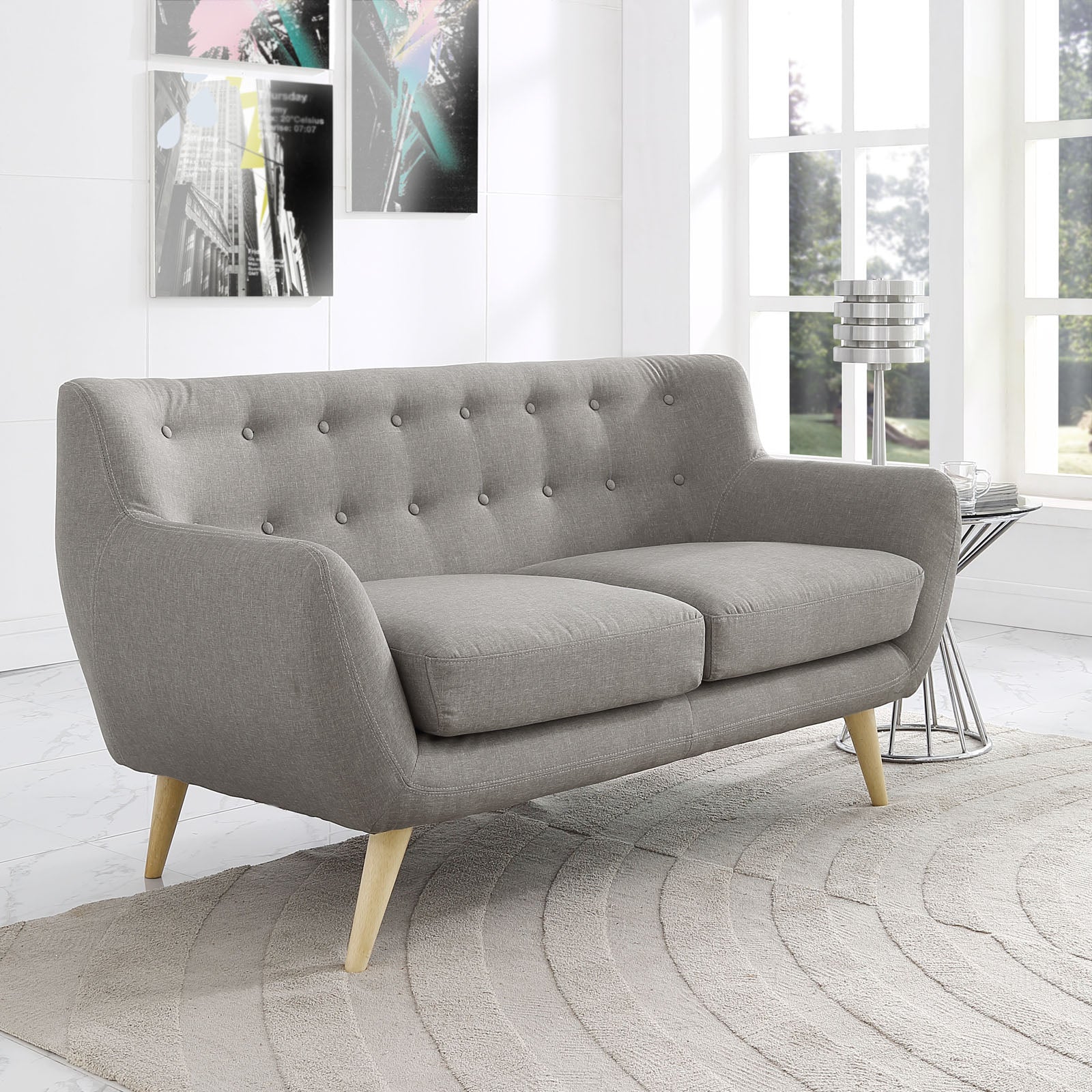 Remark Upholstered Fabric Loveseat