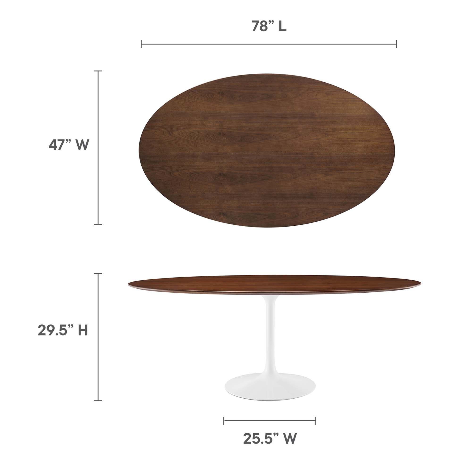 Lippa 78" Oval Wood Dining Table