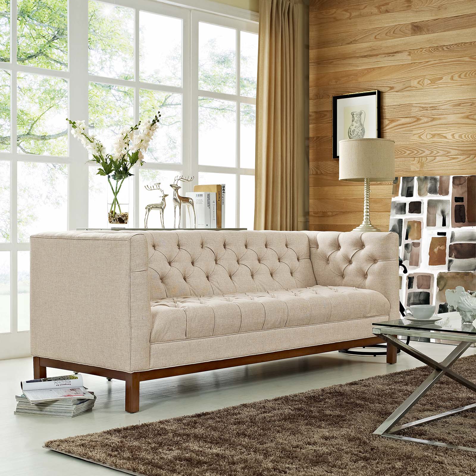 Panache Upholstered Fabric Sofa