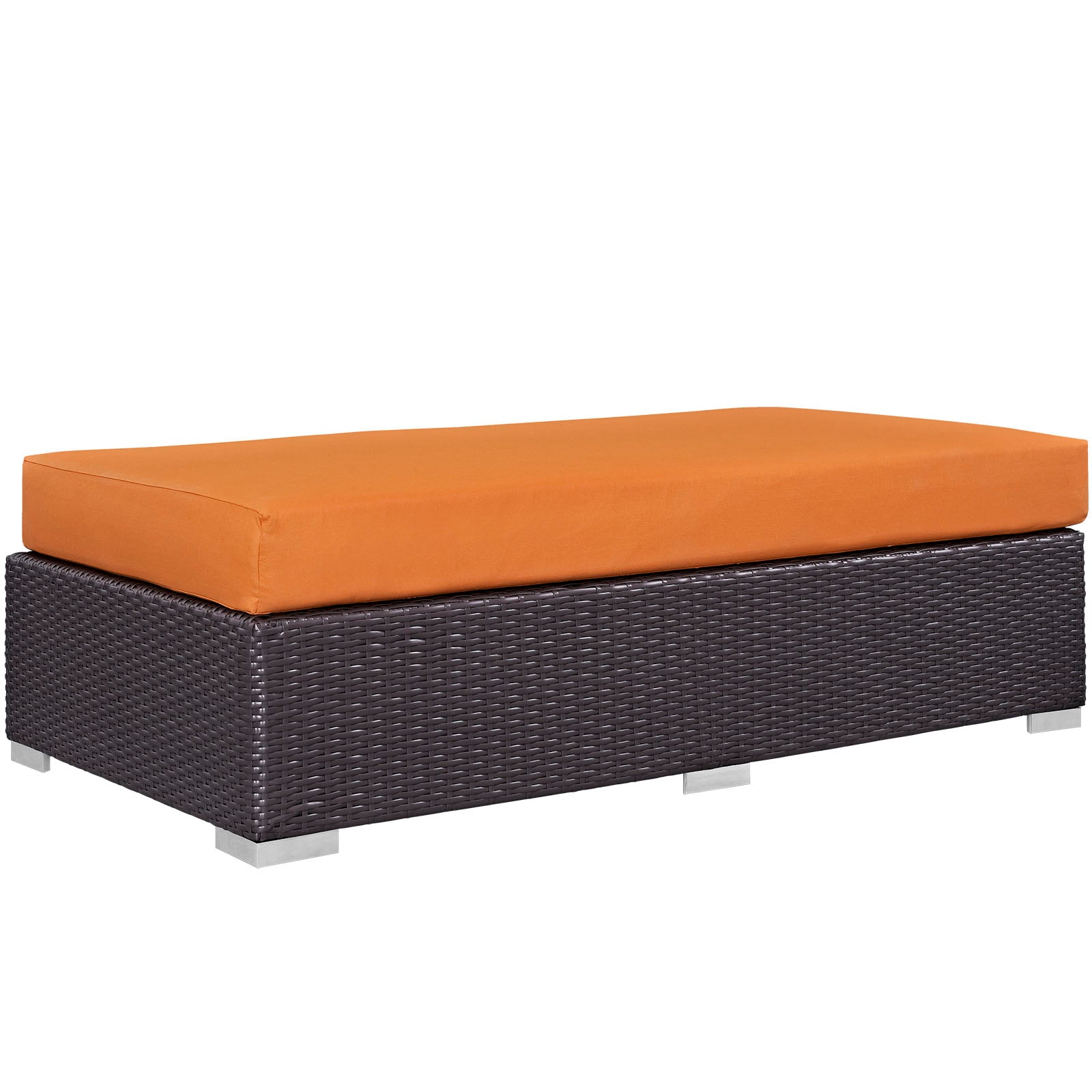 Convene Outdoor Patio Fabric Rectangle Ottoman