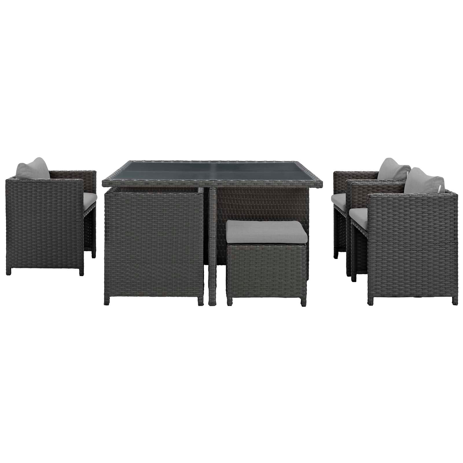 Sojourn 9 Piece Outdoor Patio Sunbrella® Dining Set