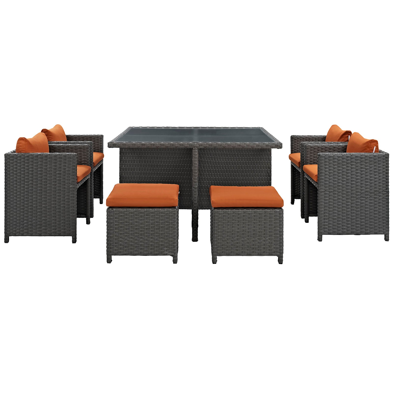 Sojourn 9 Piece Outdoor Patio Sunbrella® Dining Set