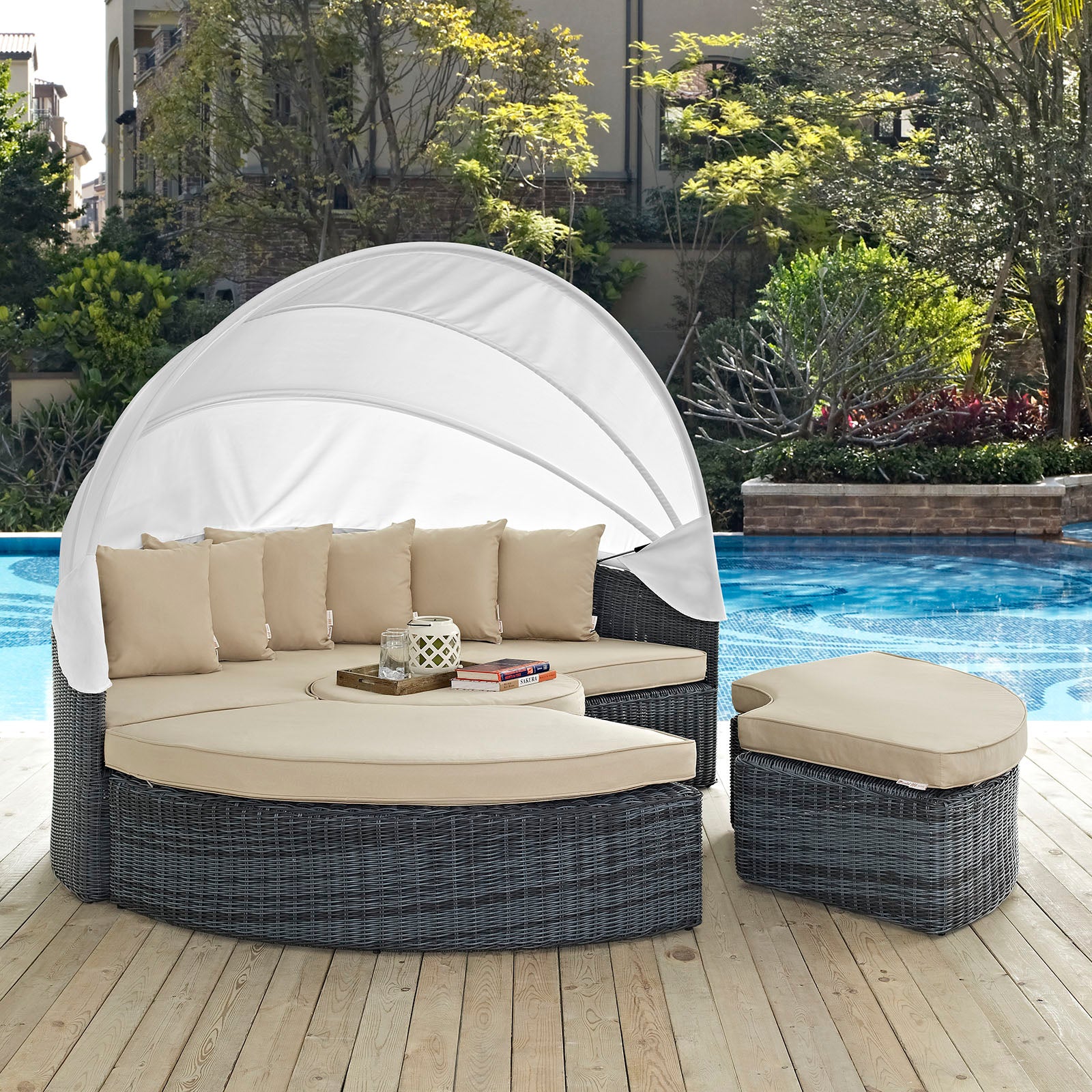 Summon Canopy Outdoor Patio Sunbrella® Daybed