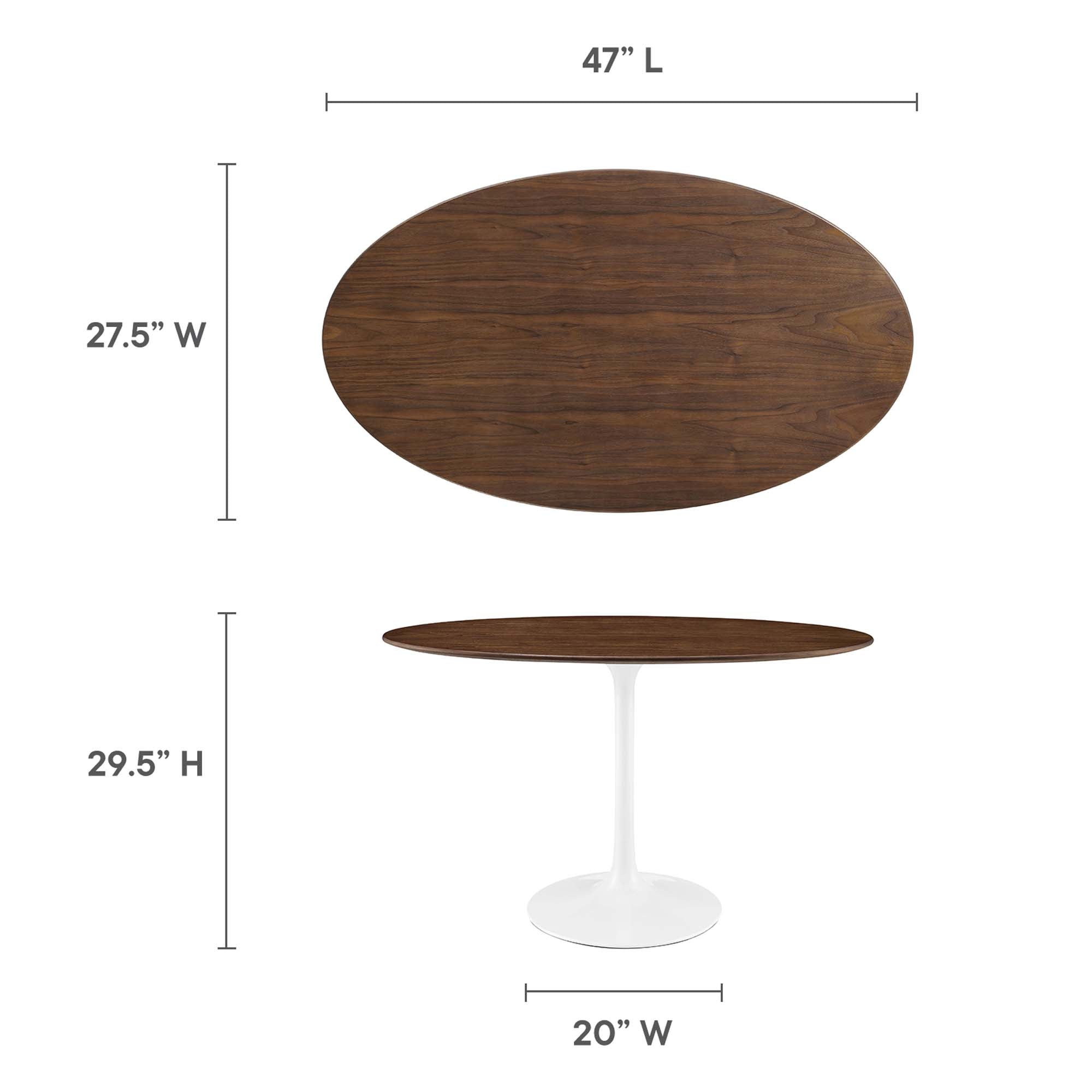 Lippa 48" Oval Wood Grain Dining Table