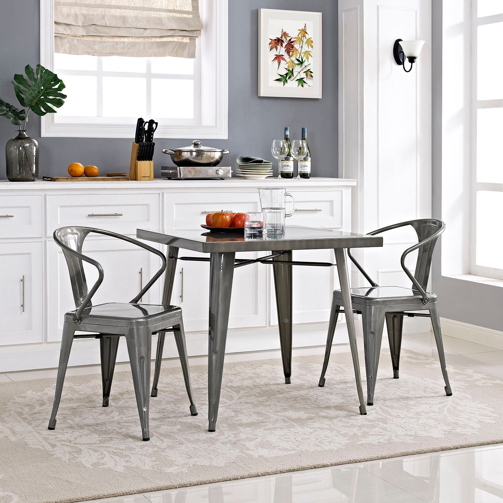 Alacrity Square Metal Dining Table