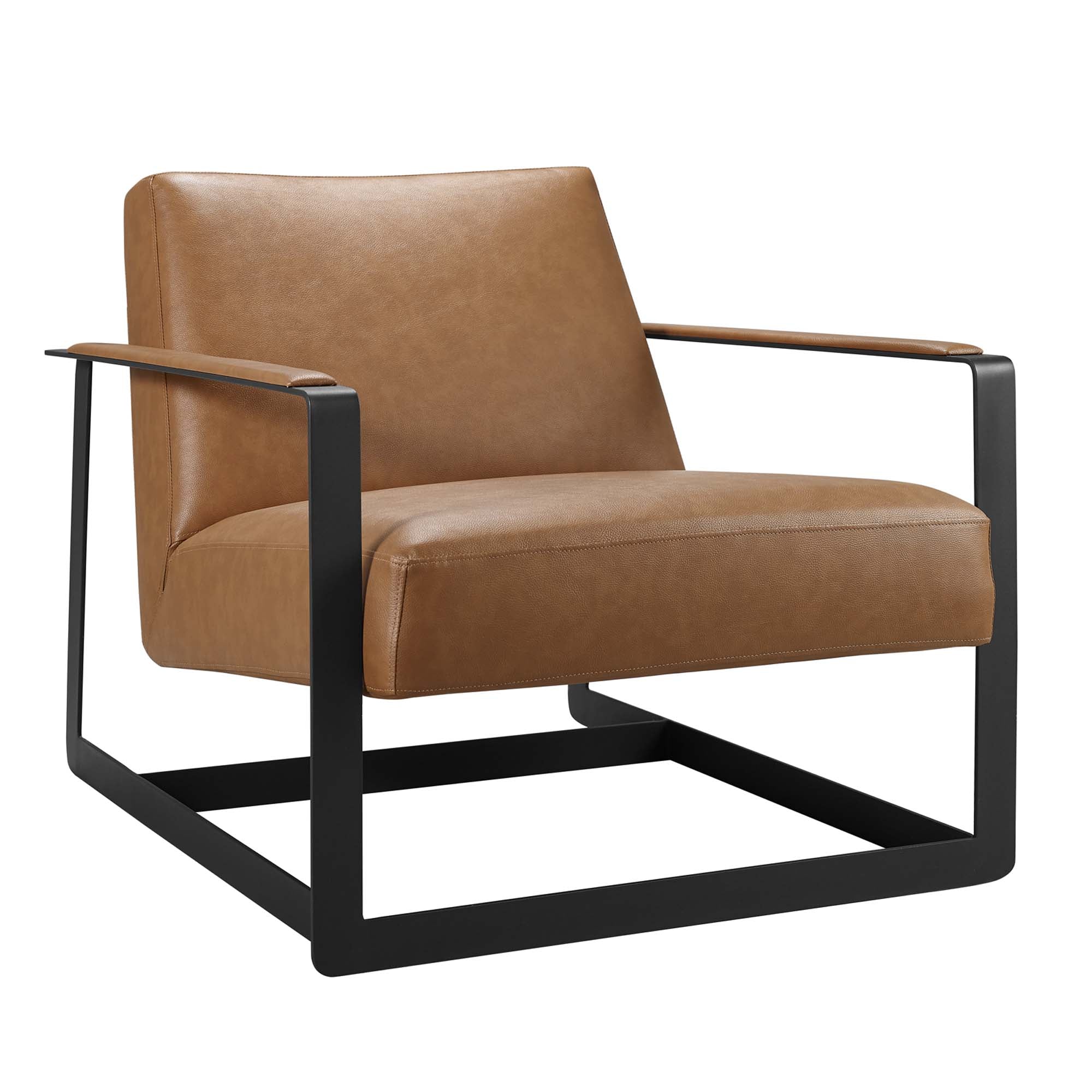 Seg Vegan Leather Accent Chair