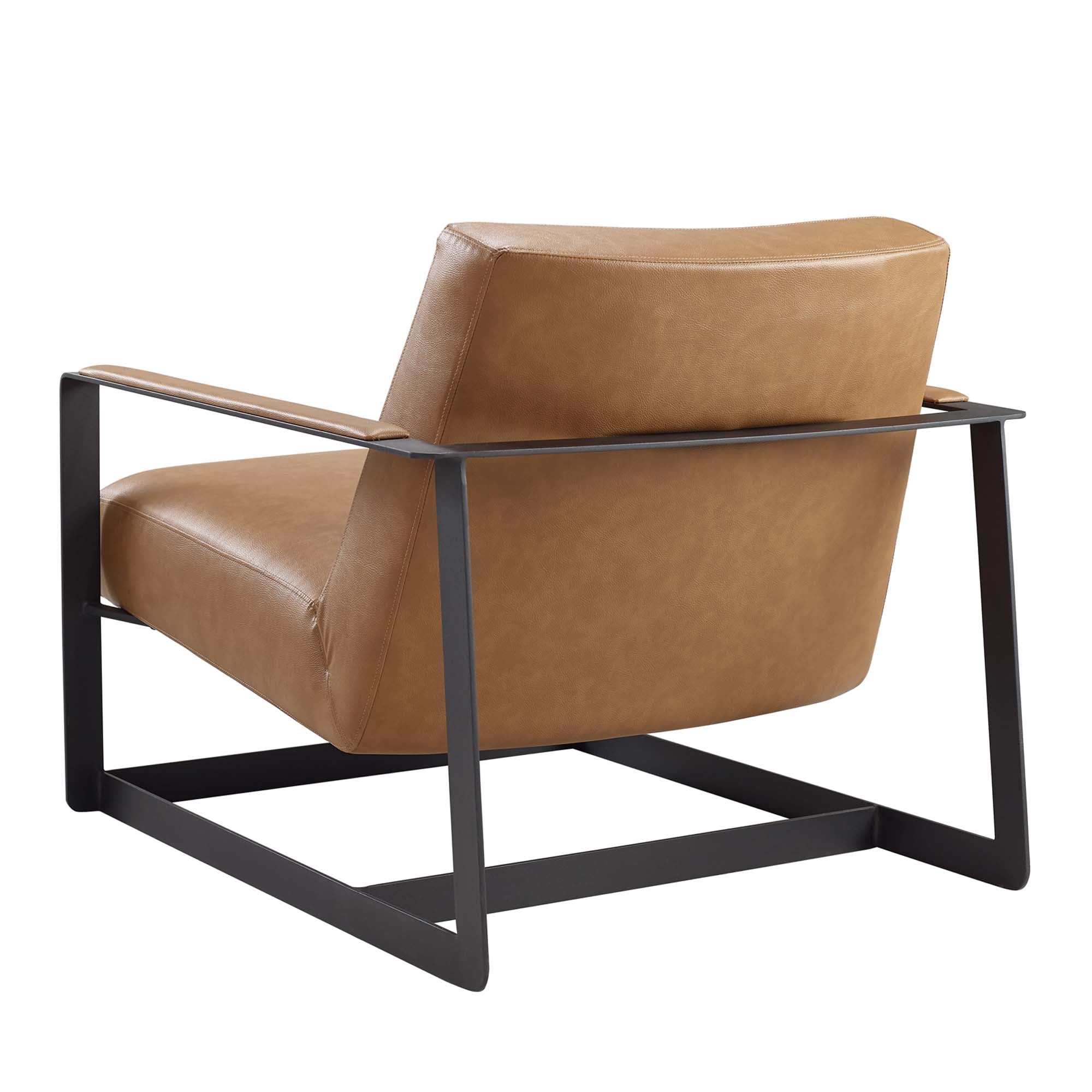 Seg Vegan Leather Accent Chair