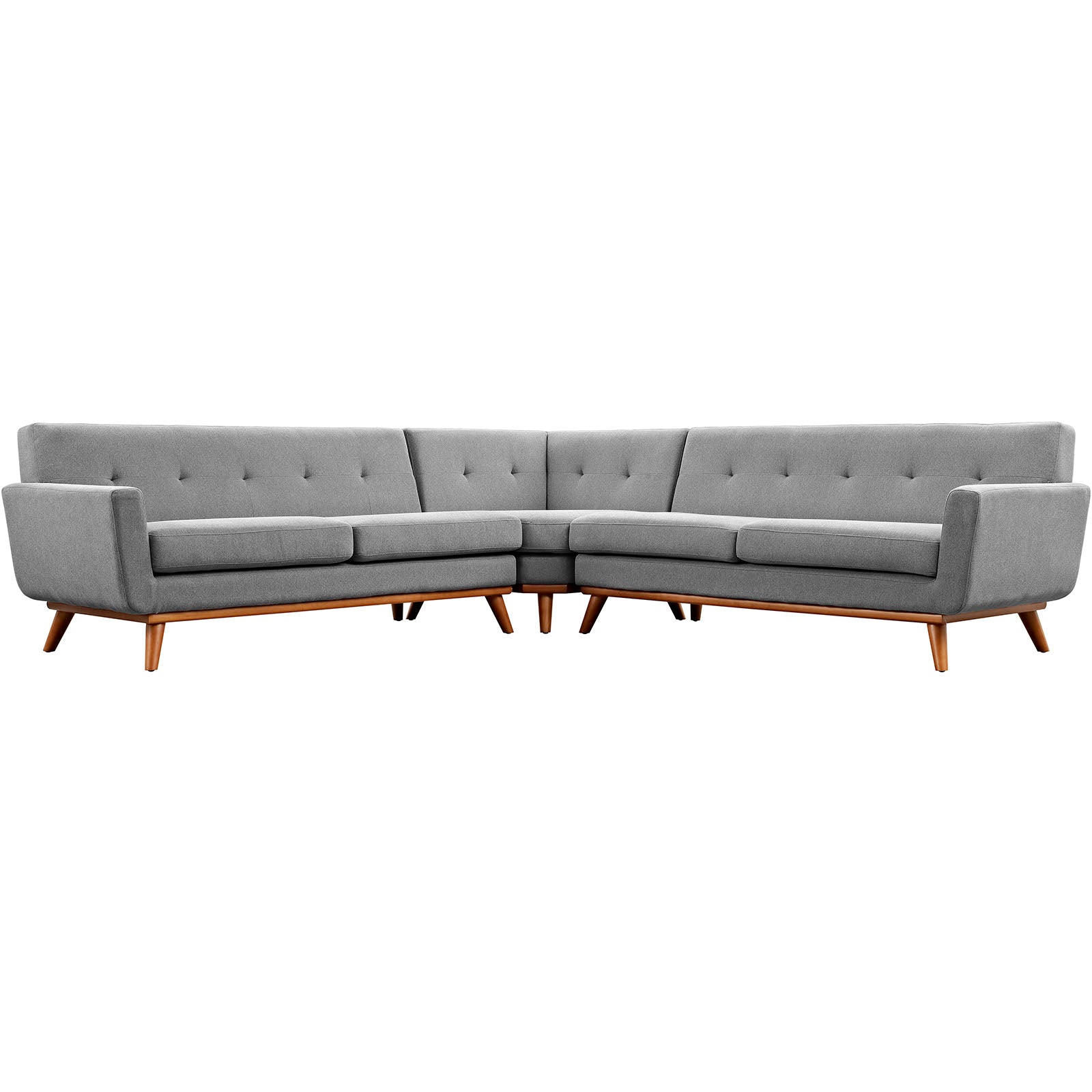 Engage L-Shaped Upholstered Fabric Sectional Sofa