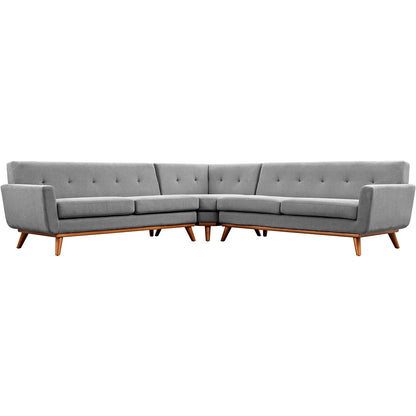 Engage L-Shaped Upholstered Fabric Sectional Sofa