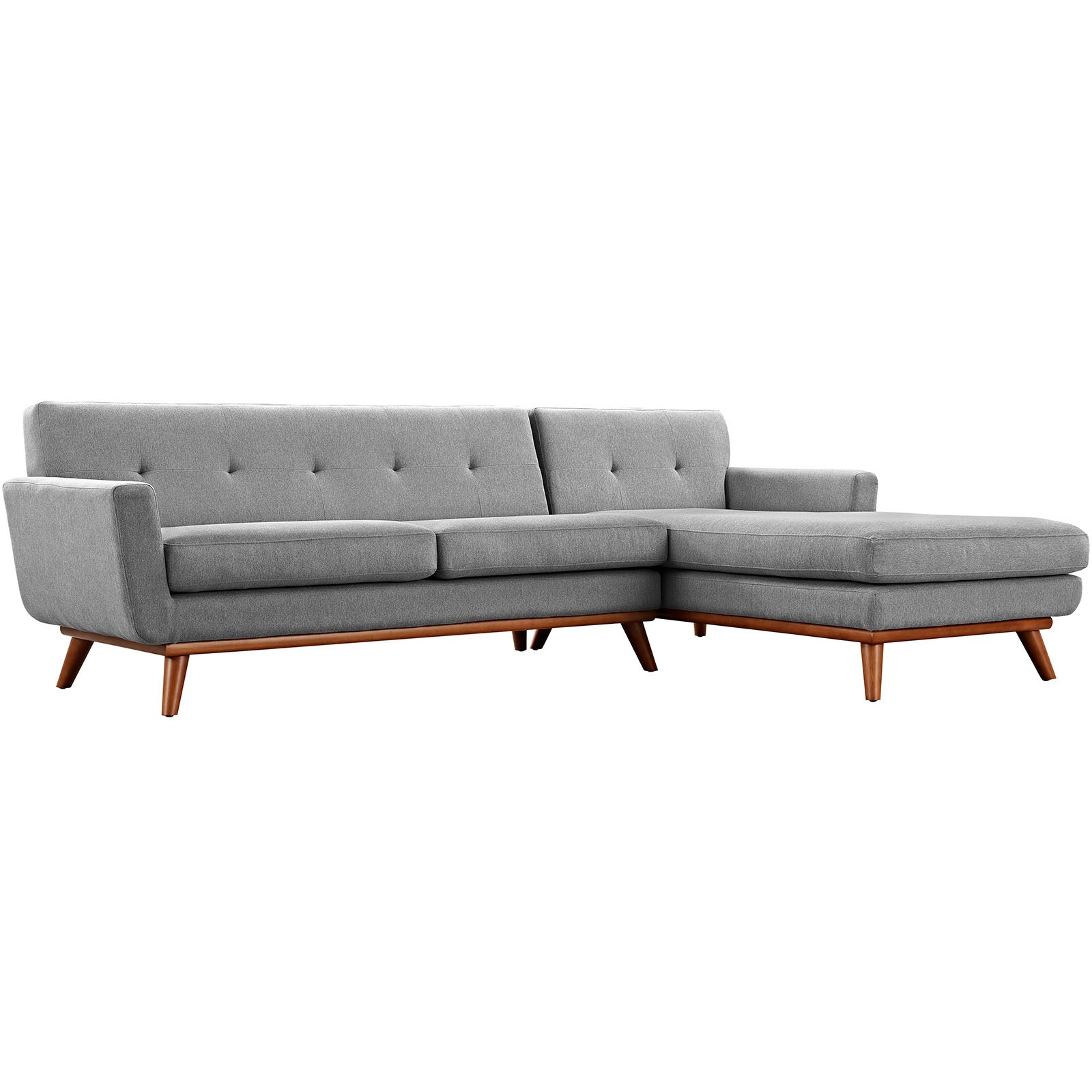 Engage Right-Facing Upholstered Fabric Sectional Sofa