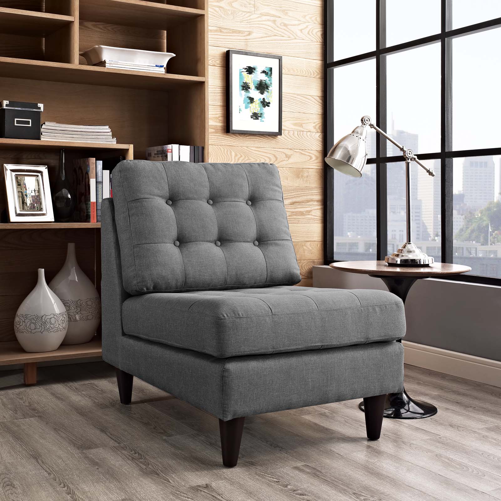 Empress Upholstered Fabric Lounge Chair