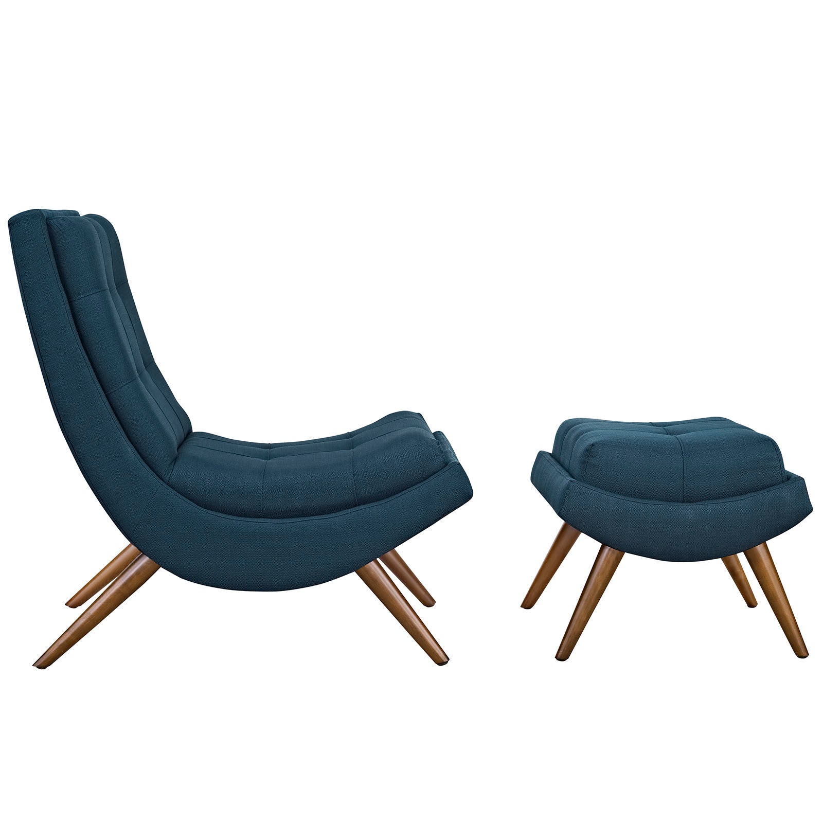 Ramp Upholstered Fabric Lounge Chair Set