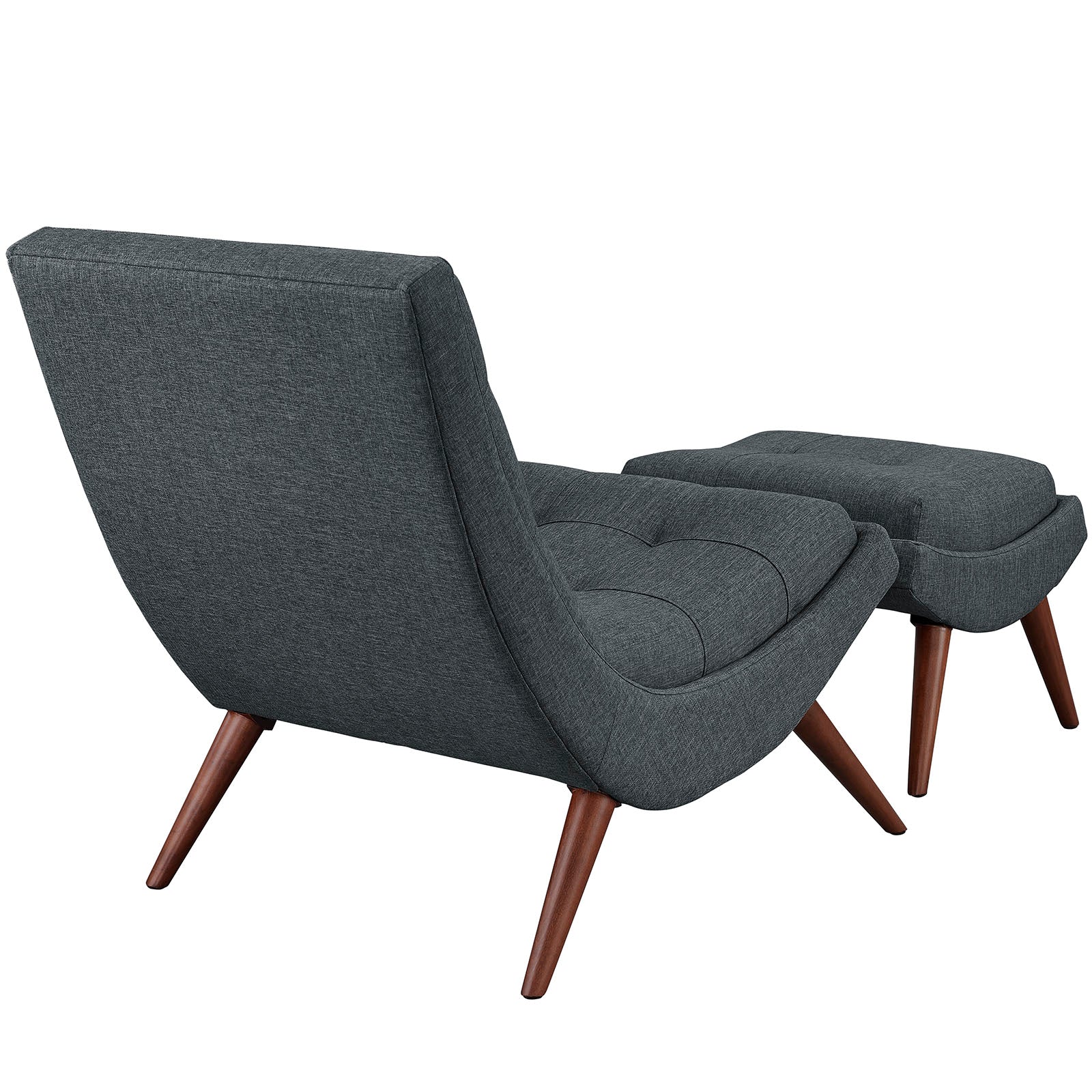 Ramp Upholstered Fabric Lounge Chair Set