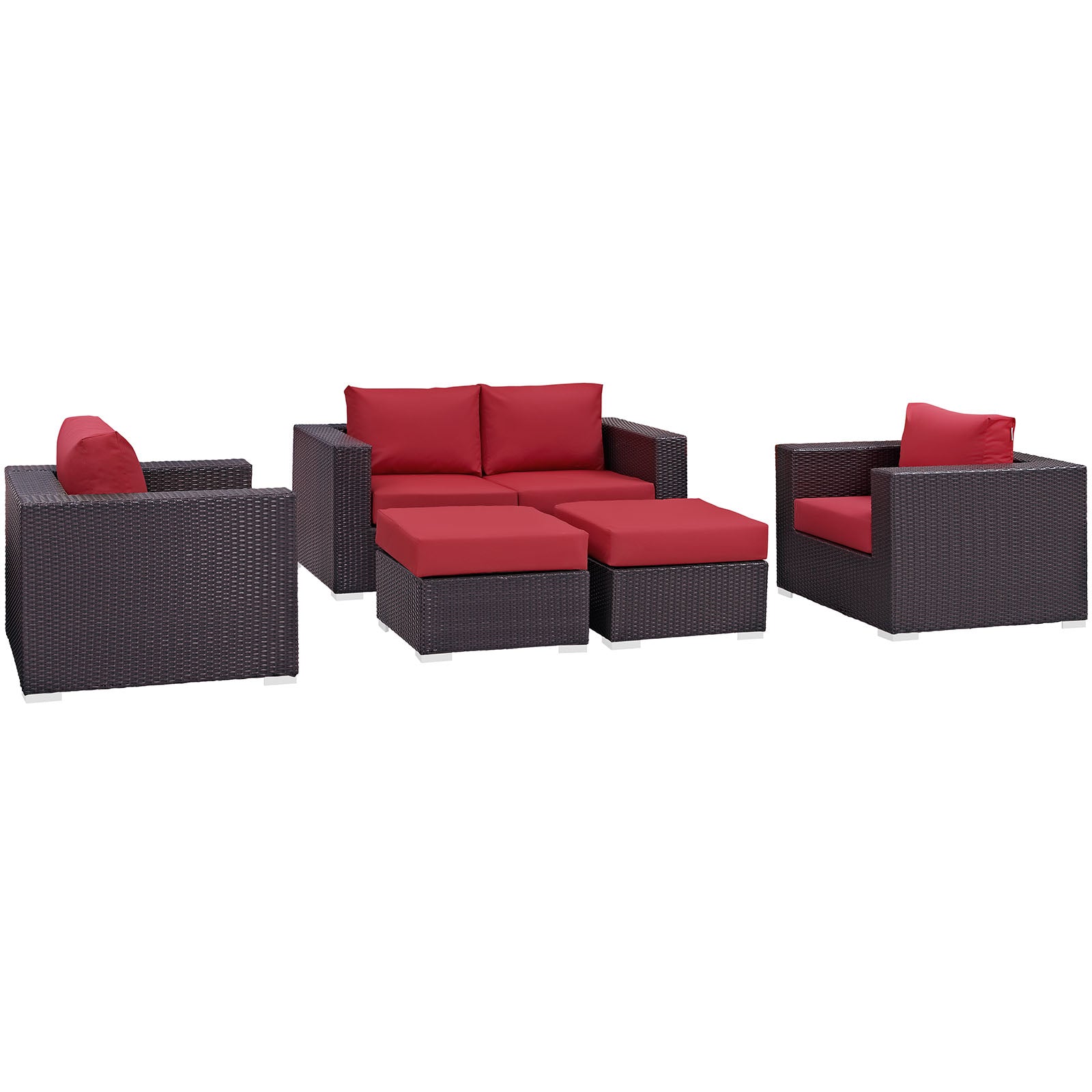 Convene 5 Piece Outdoor Patio Sofa Set