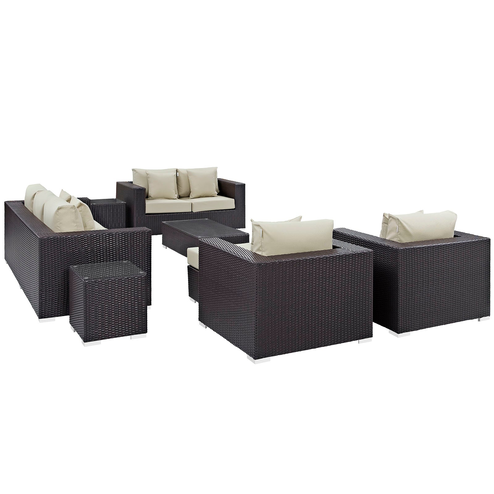 Convene 9 Piece Outdoor Patio Sofa Set