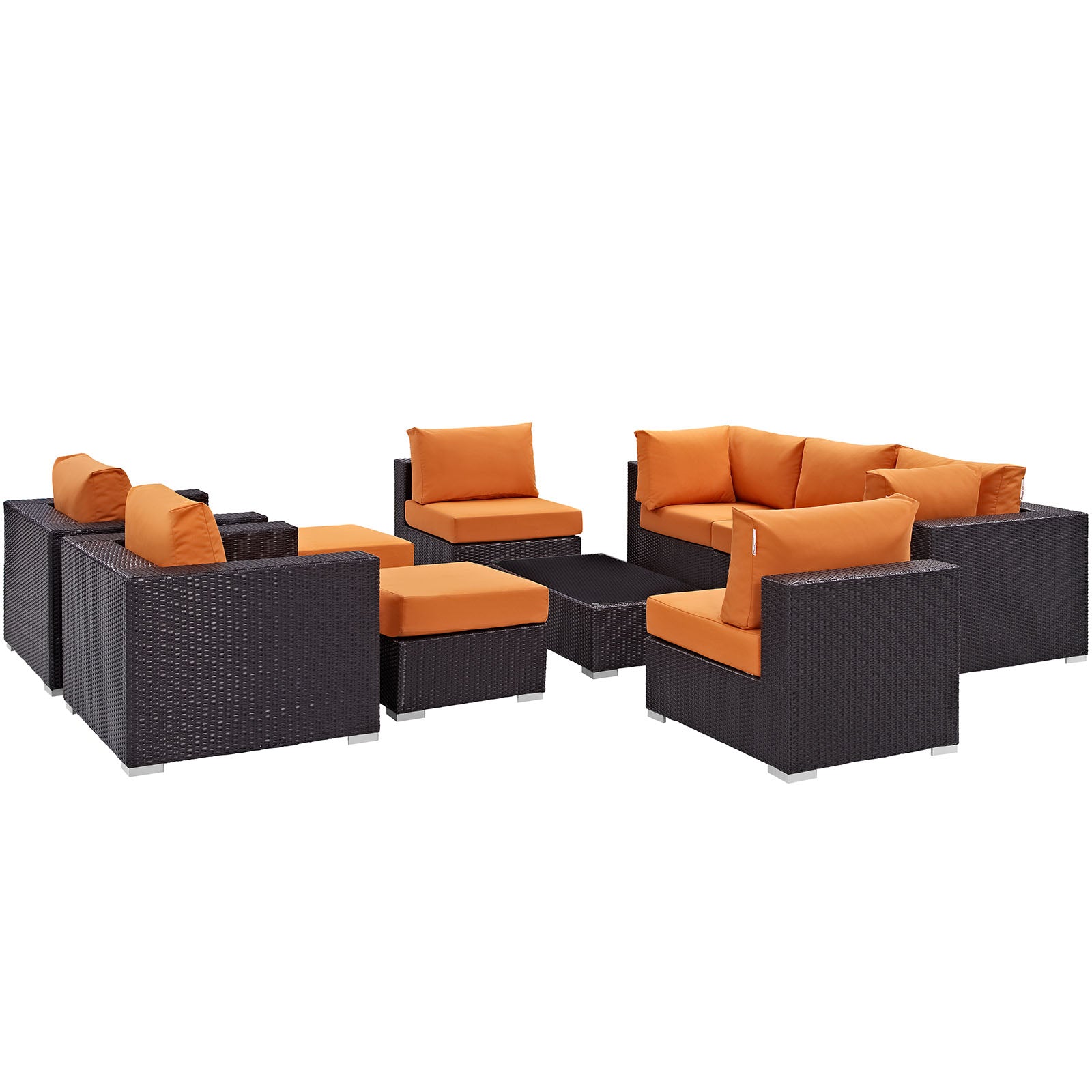 Convene 10 Piece Outdoor Patio Sectional Set