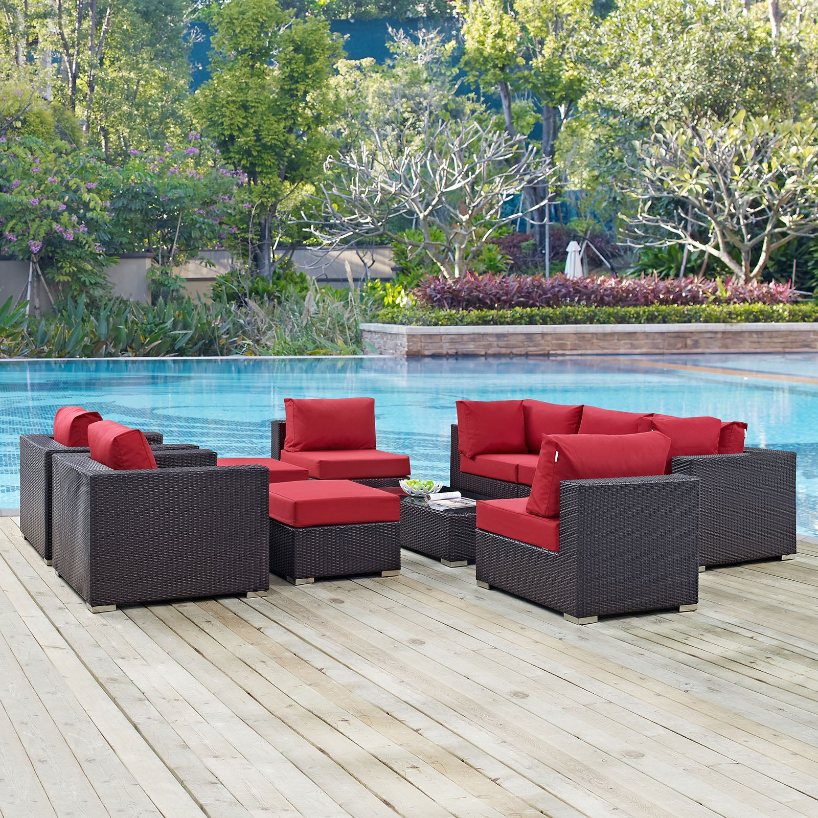 Convene 10 Piece Outdoor Patio Sectional Set