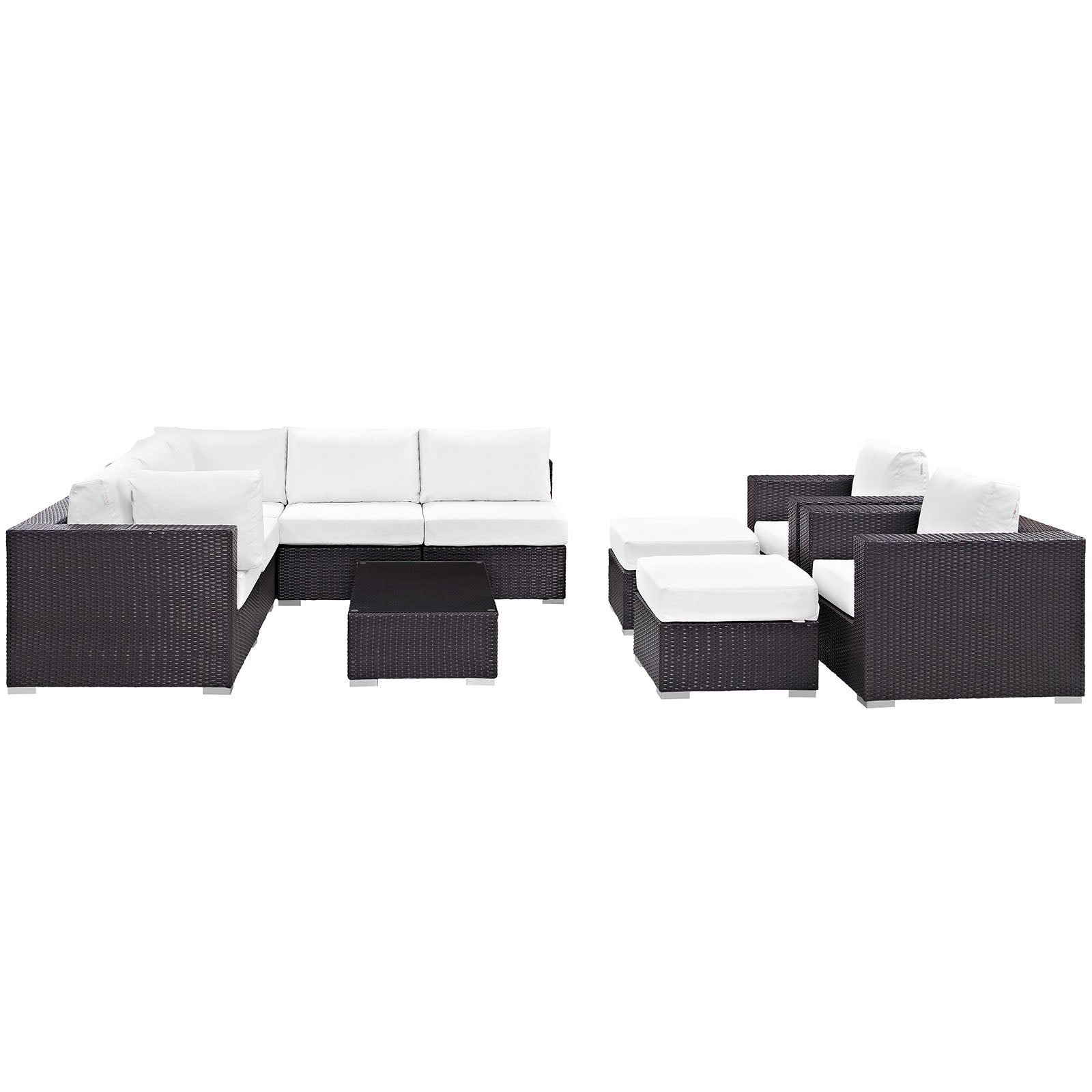 Convene 10 Piece Outdoor Patio Sectional Set