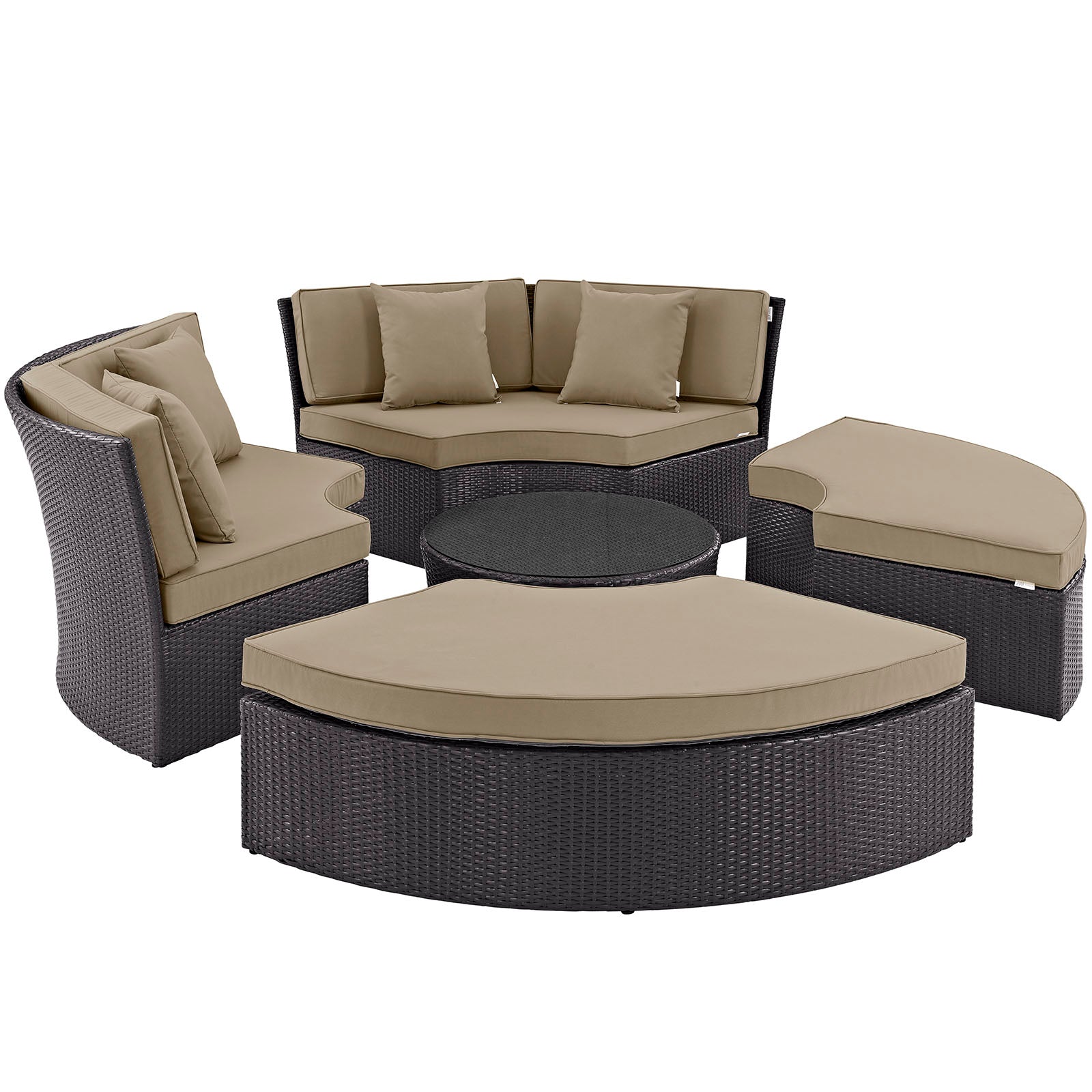 Convene Circular Outdoor Patio Daybed Set