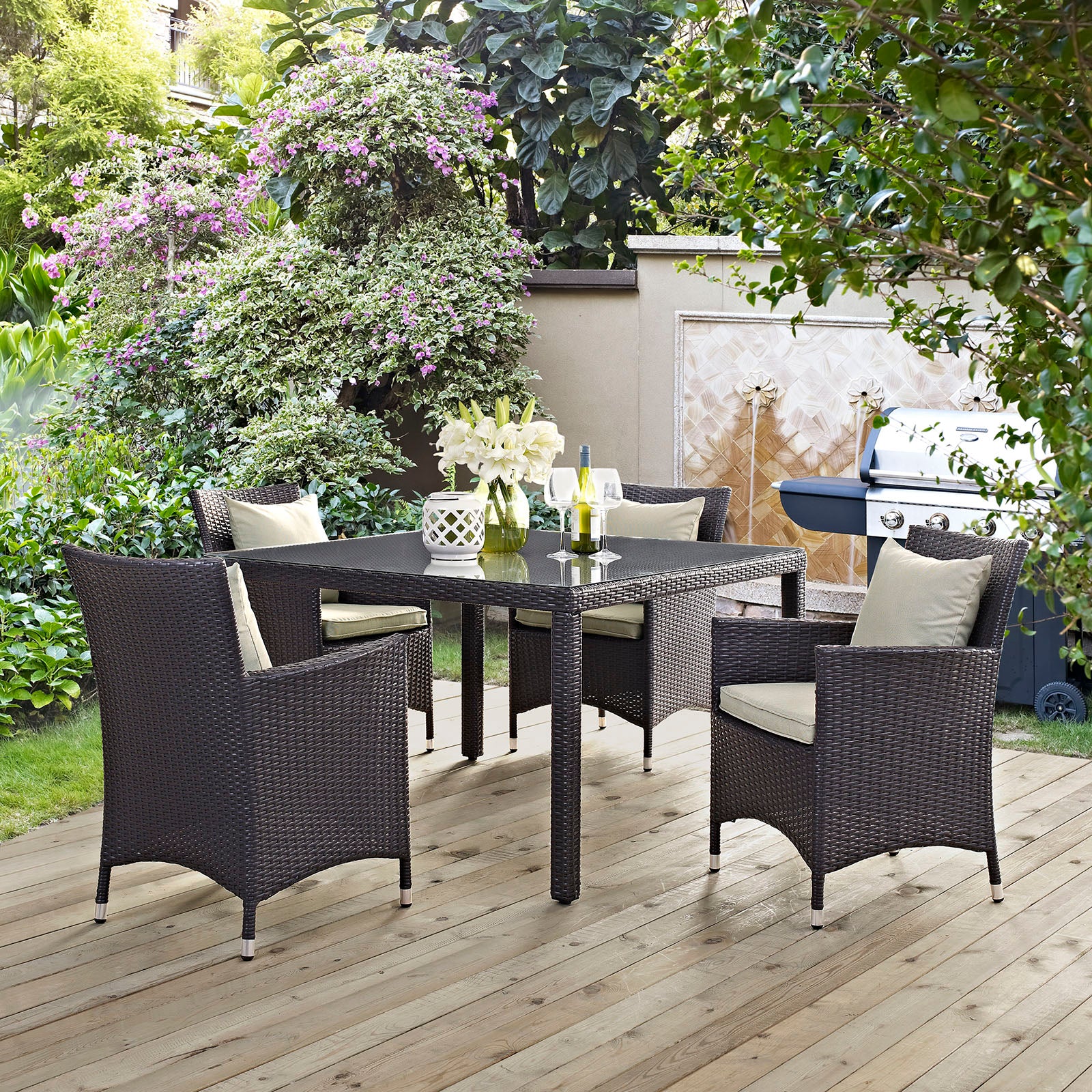 Convene 5 Piece Outdoor Patio Dining Set