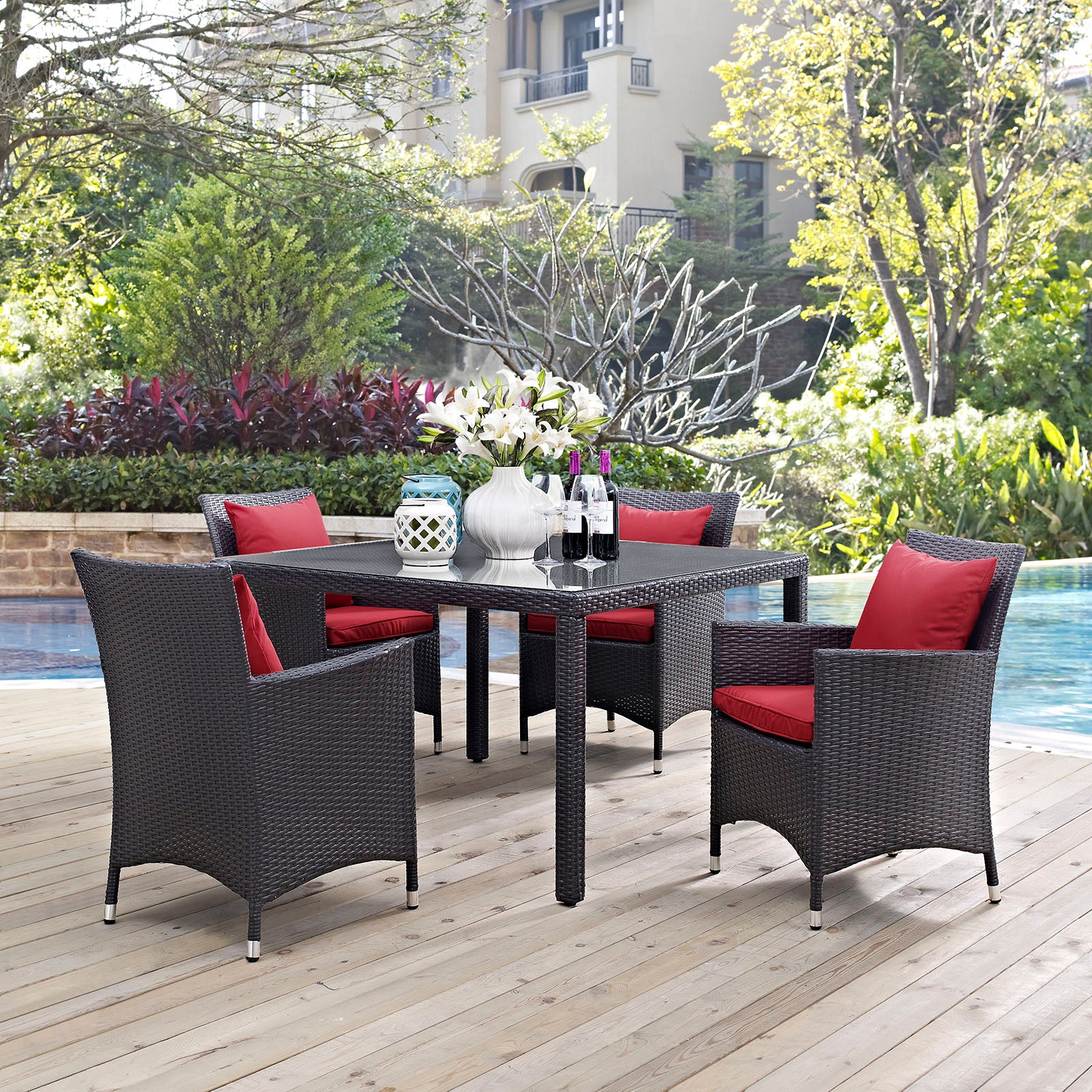 Convene 5 Piece Outdoor Patio Dining Set