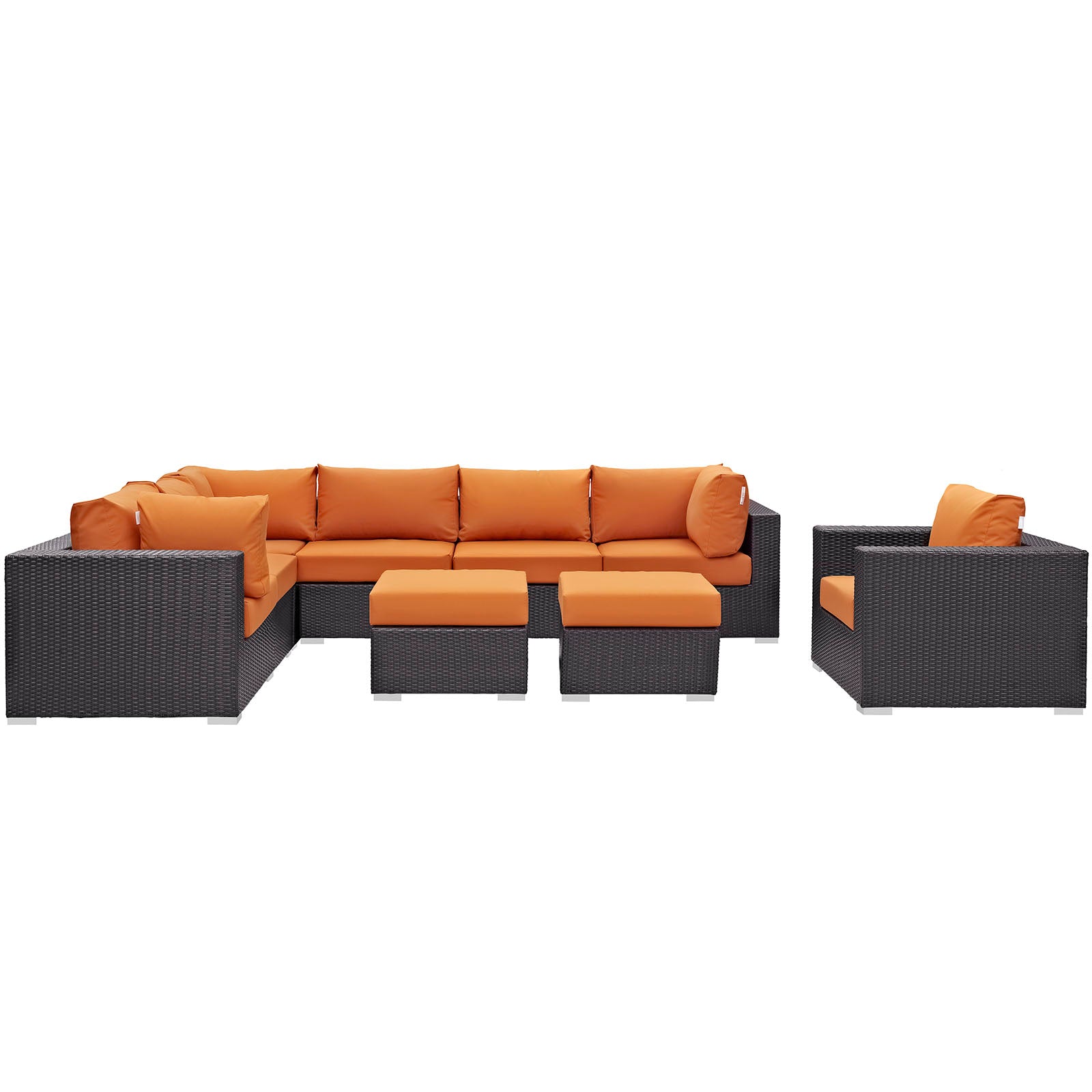 Convene 9 Piece Outdoor Patio Sectional Set