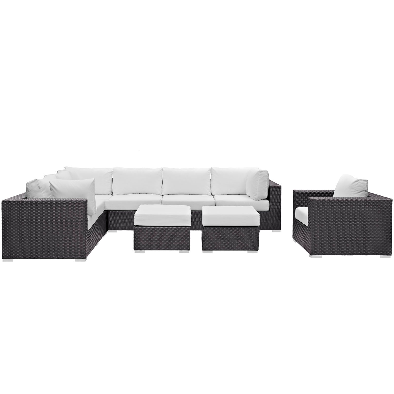 Convene 9 Piece Outdoor Patio Sectional Set