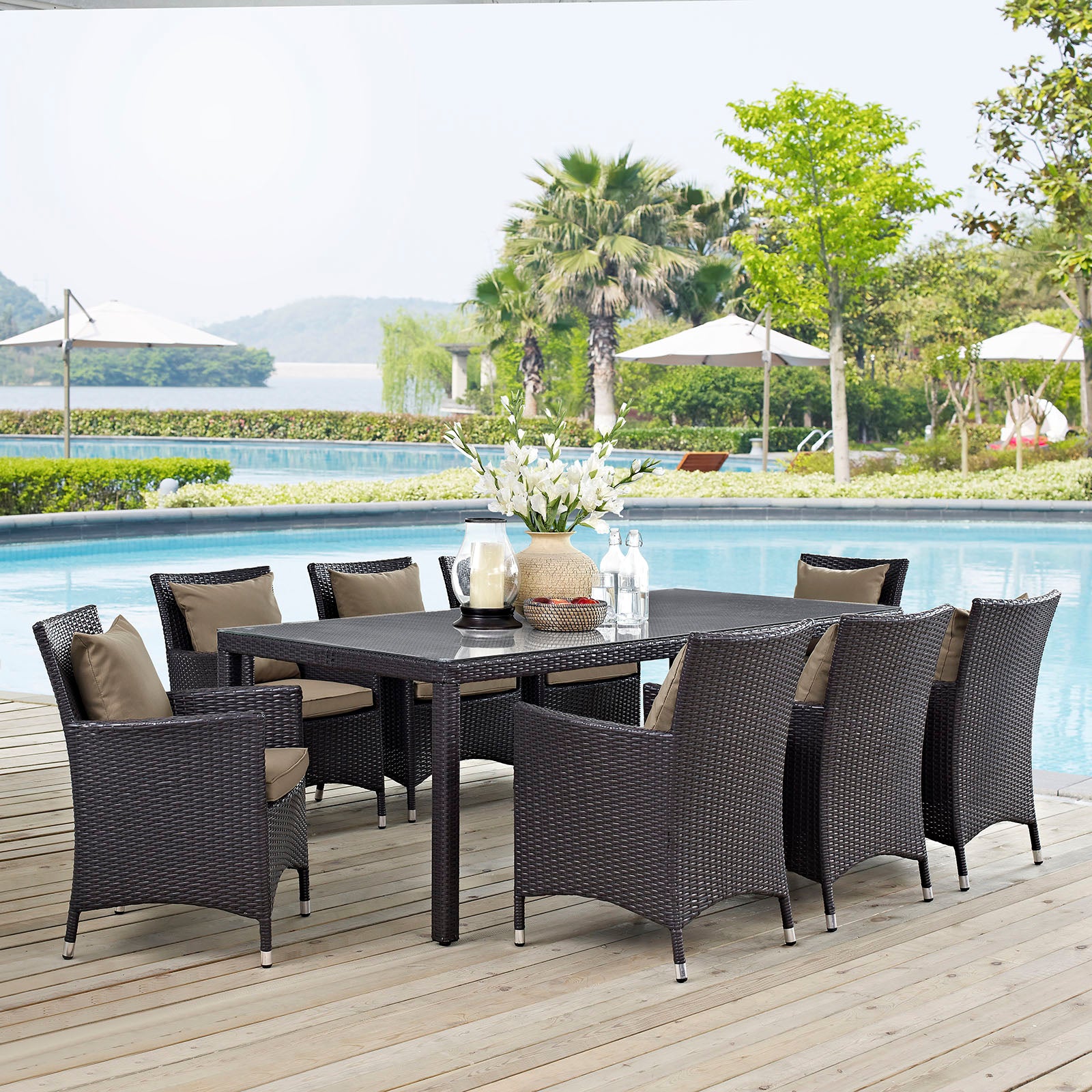 Convene 9 Piece Outdoor Patio Dining Set