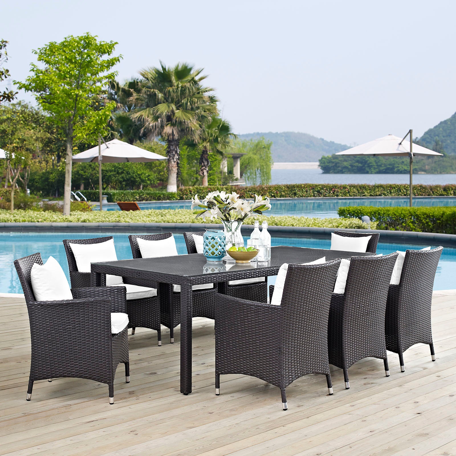 Convene 9 Piece Outdoor Patio Dining Set