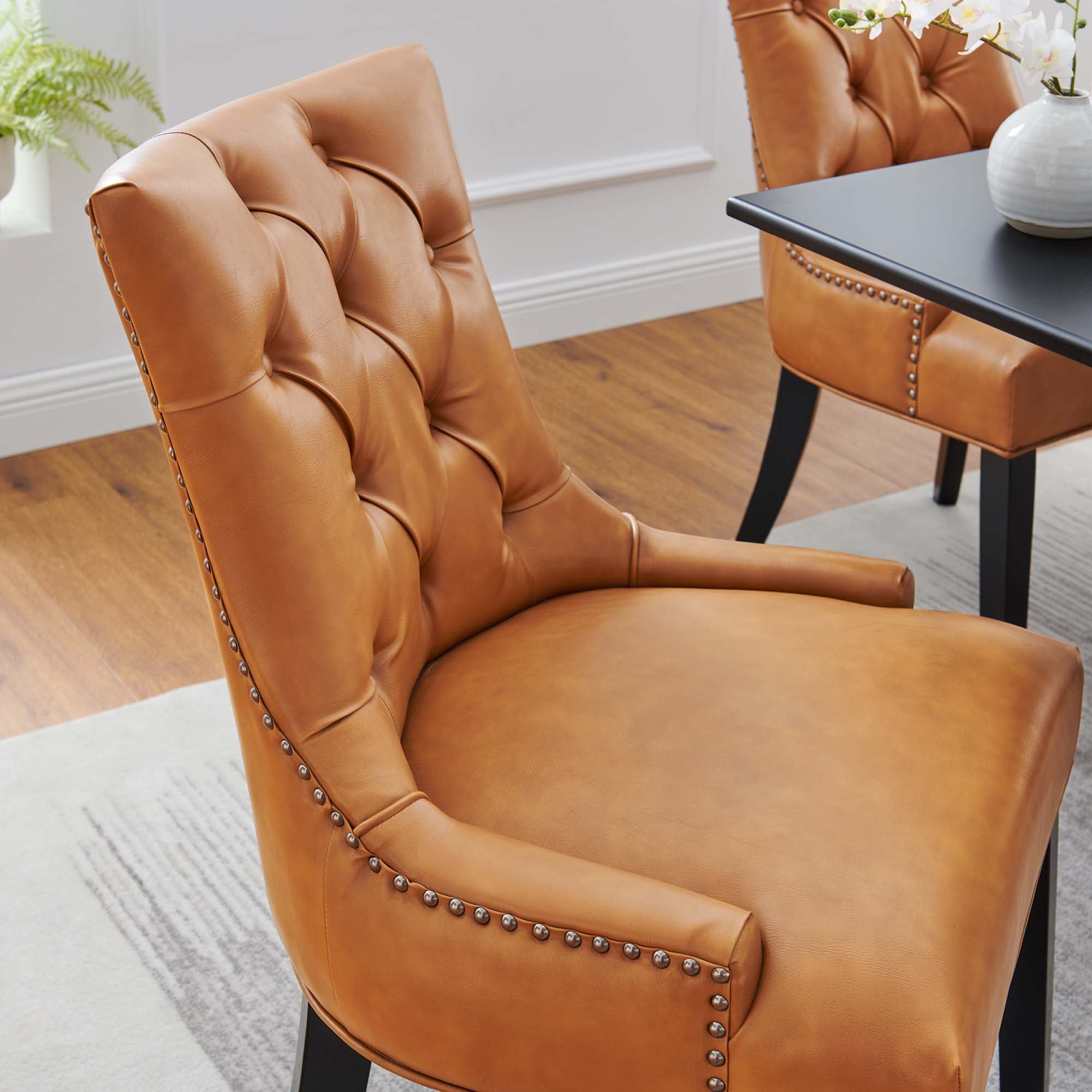 Regent Tufted Vegan Leather Dining Chair